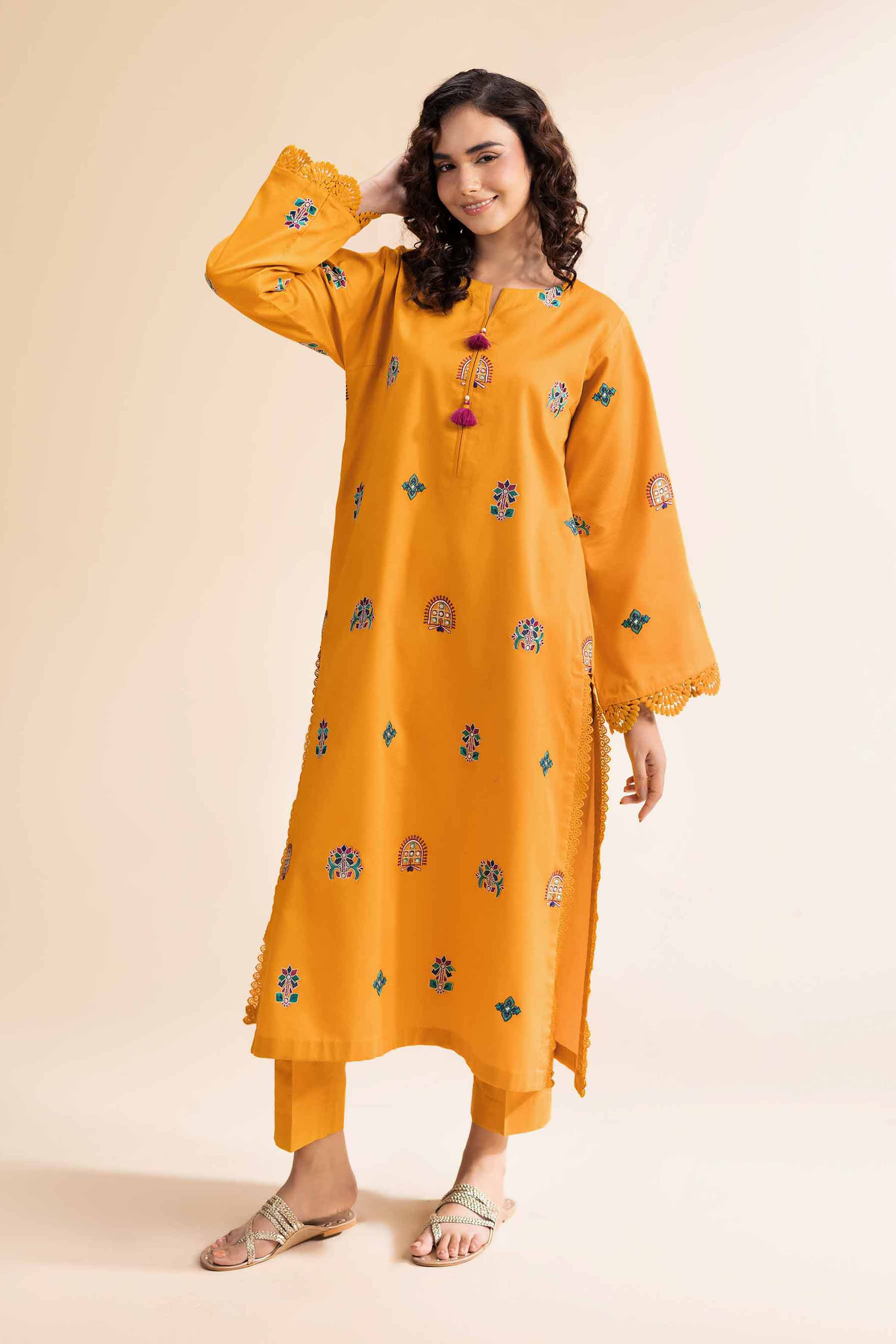 2 Piece - Dyed Embroidered Suit - 42501004 for Women - Unstitched Collection | Nishat | Shop Online