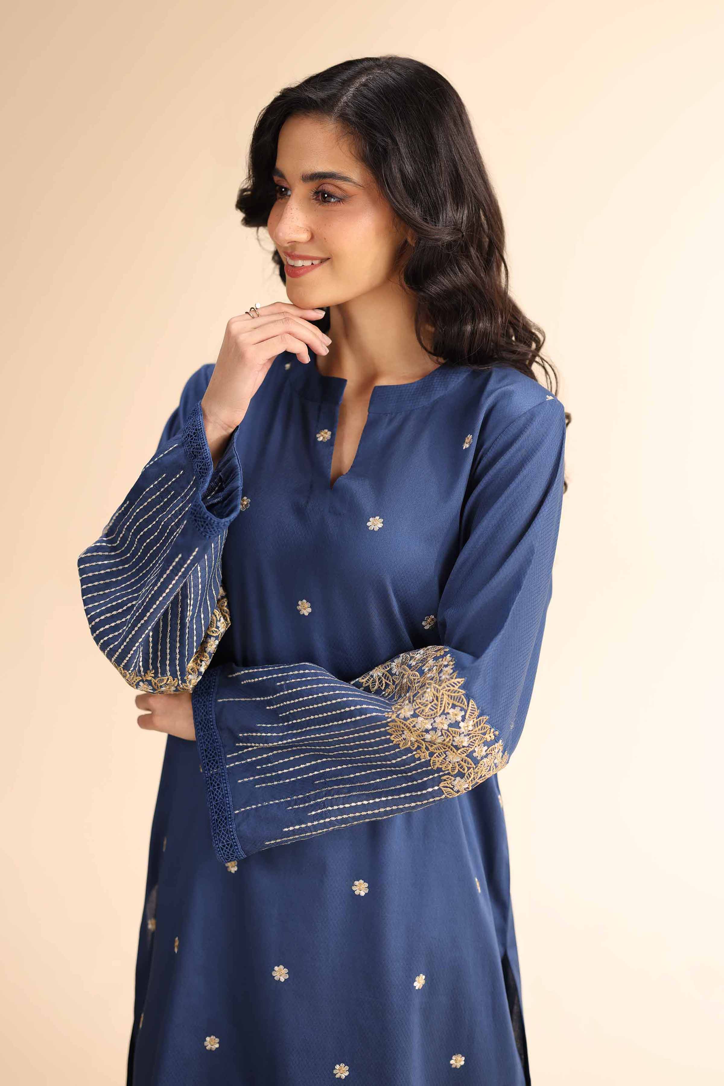 2 Piece - Dyed Embroidered Suit - 42501005 for Women - Unstitched Collection | Nishat | Shop Online