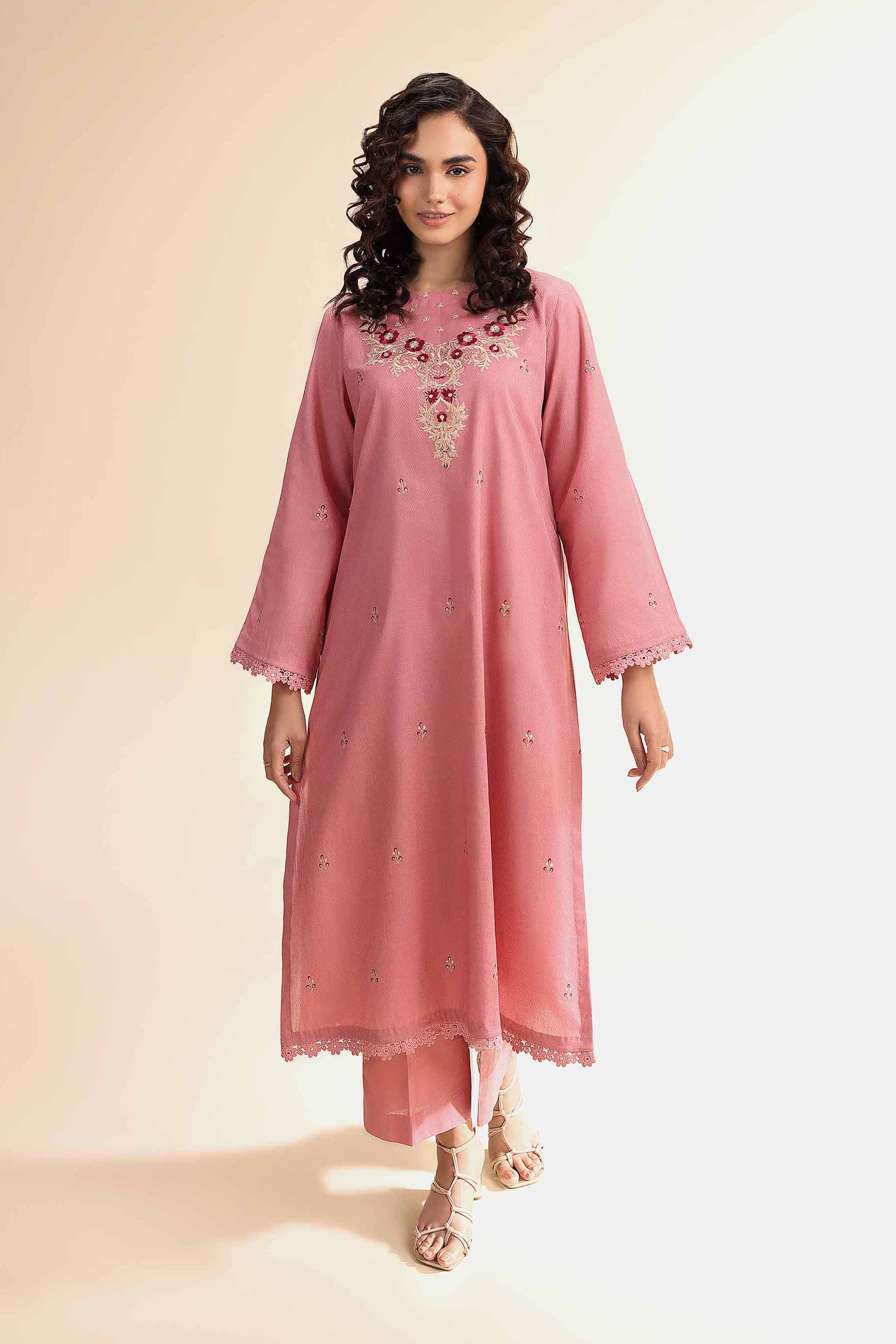 2 Piece - Dyed Embroidered Suit - 42501007 for Women - Unstitched Collection | Nishat | Shop Online
