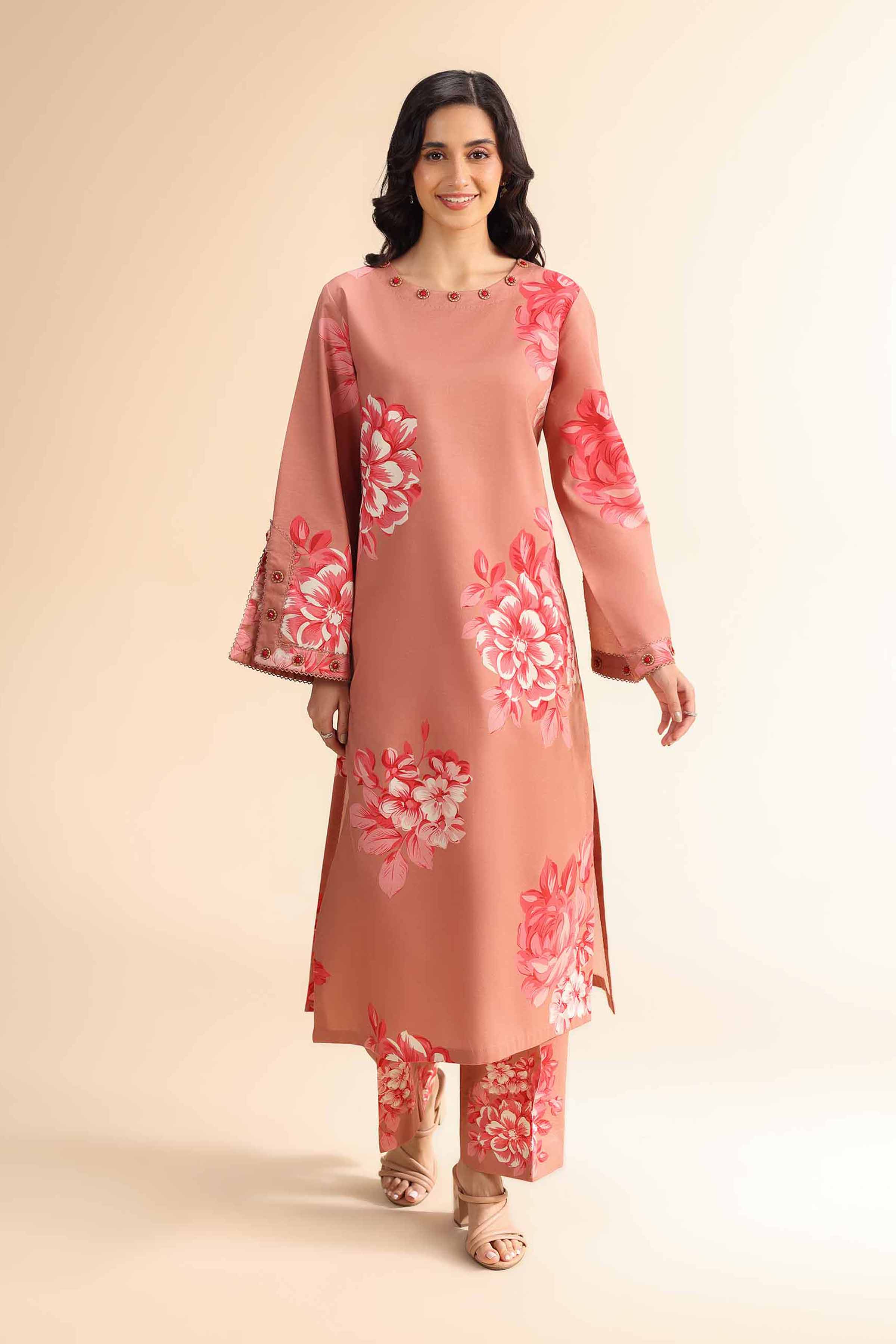 2 Piece - Printed Suit - 42501016 for Women - Unstitched Collection | Nishat | Shop Online