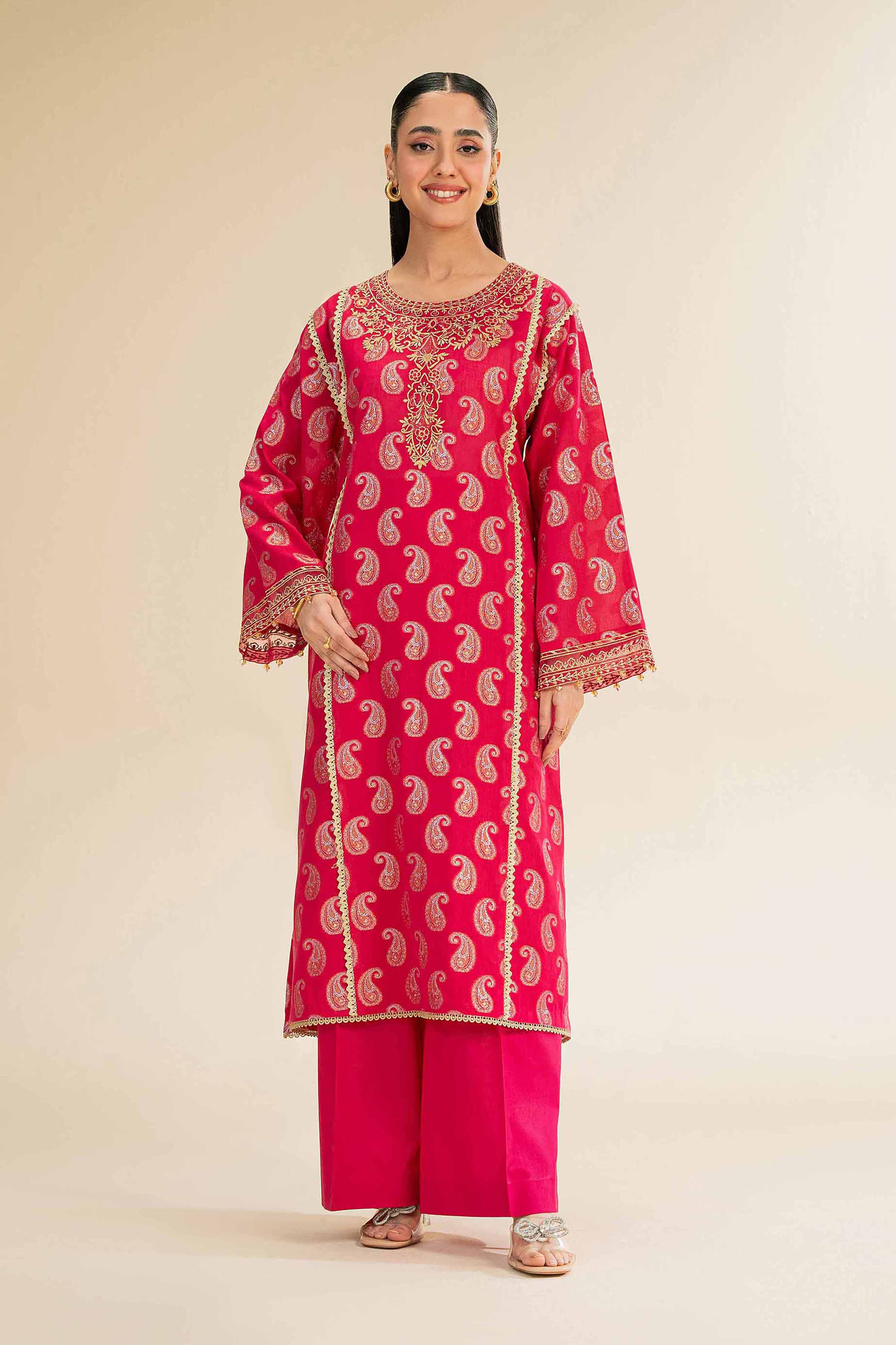 2 Piece - Jacquard Embroidered Suit - 42501021 for Women - Unstitched Collection | Nishat | Shop Online