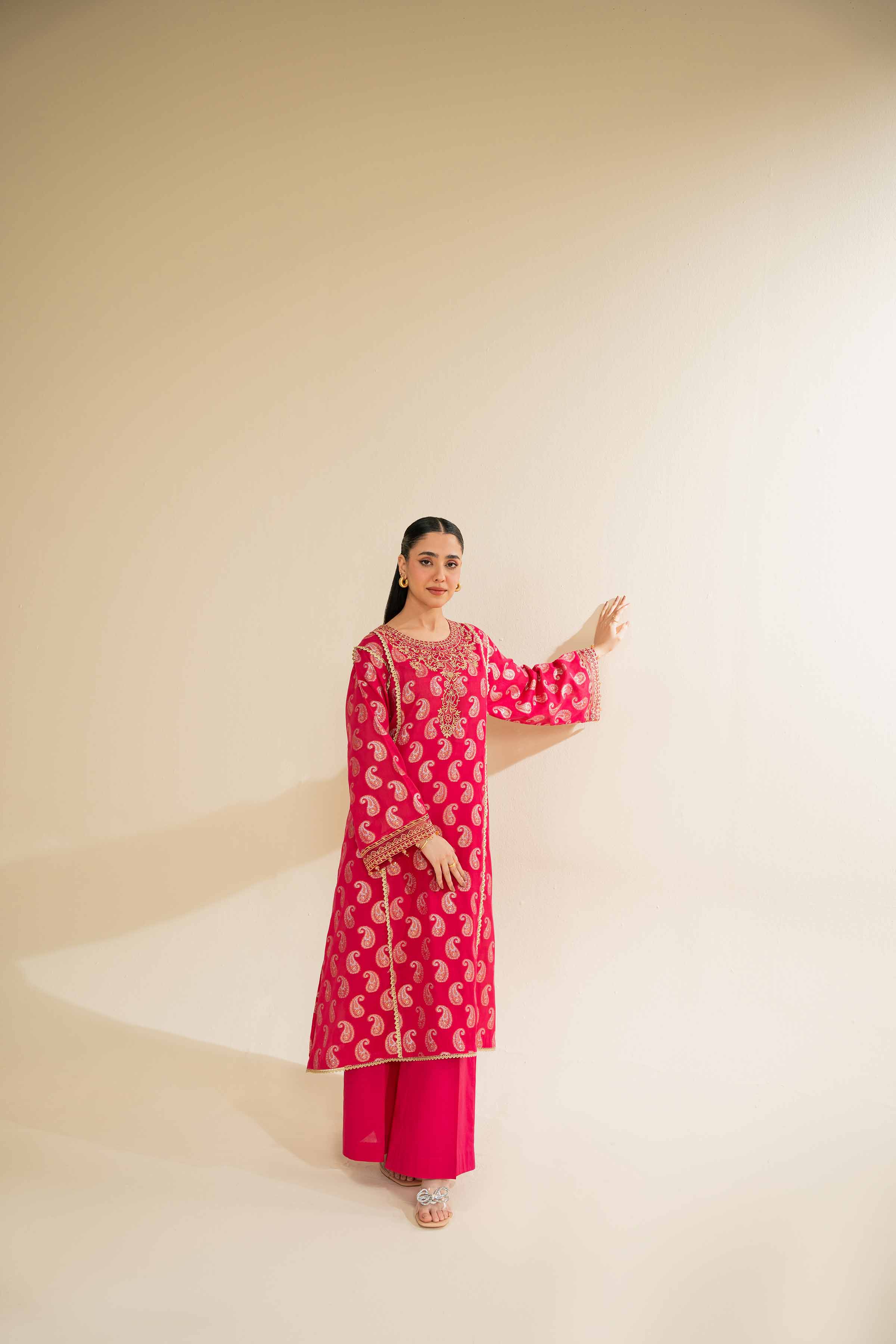 2 Piece - Jacquard Embroidered Suit - 42501021 for Women - Unstitched Collection | Nishat | Shop Online