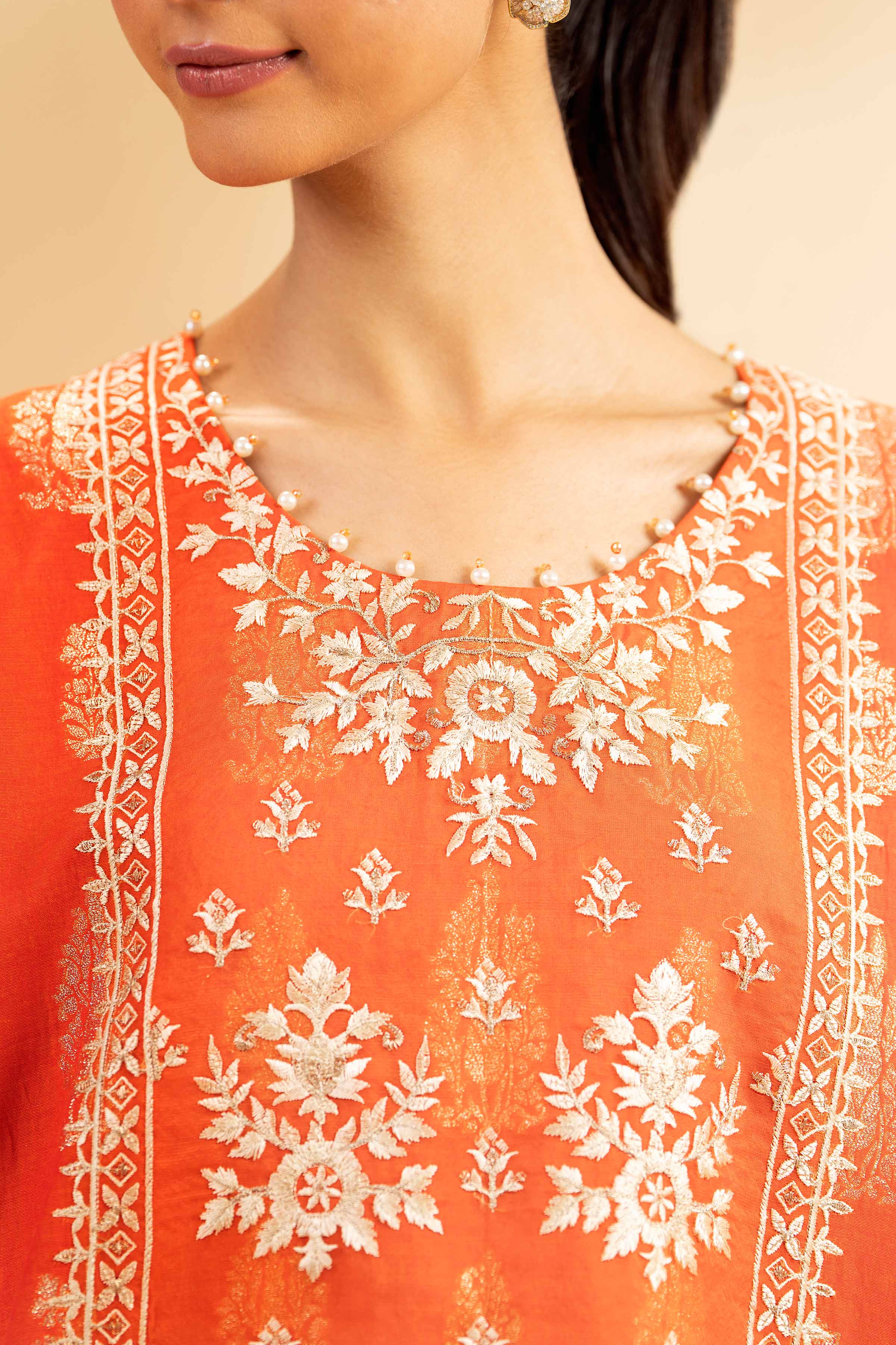 2 Piece - Jacquard Embroidered Suit - 42501022 for Women - Unstitched Collection | Nishat | Shop Online