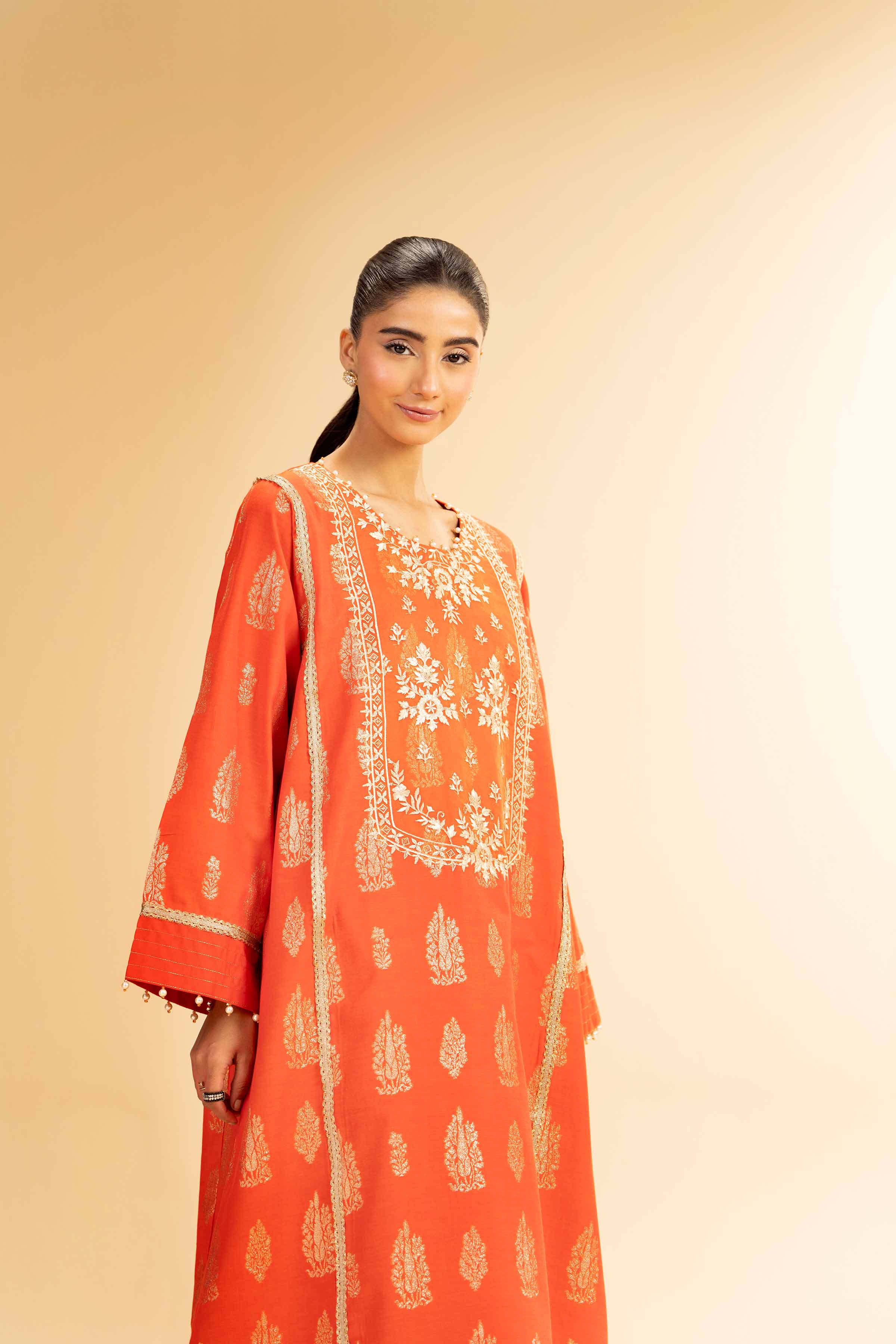 2 Piece - Jacquard Embroidered Suit - 42501022 for Women - Unstitched Collection | Nishat | Shop Online