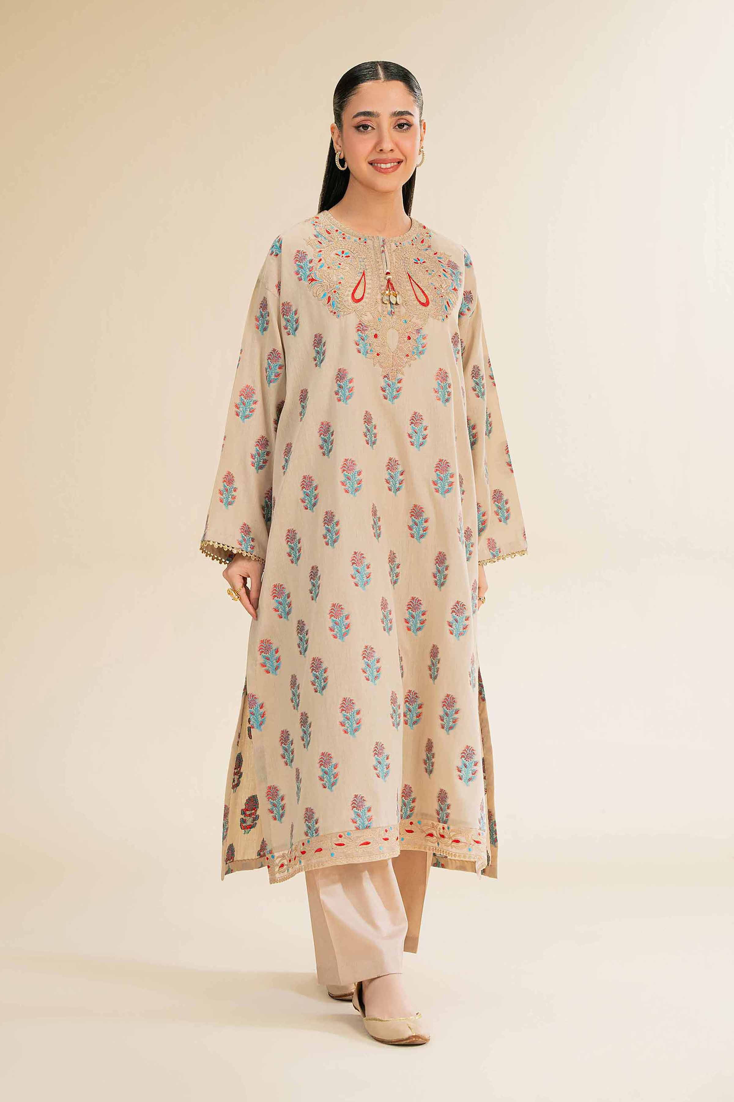 2 Piece - Jacquard Embroidered Suit - 42501024 for Women - Unstitched Collection | Nishat | Shop Online