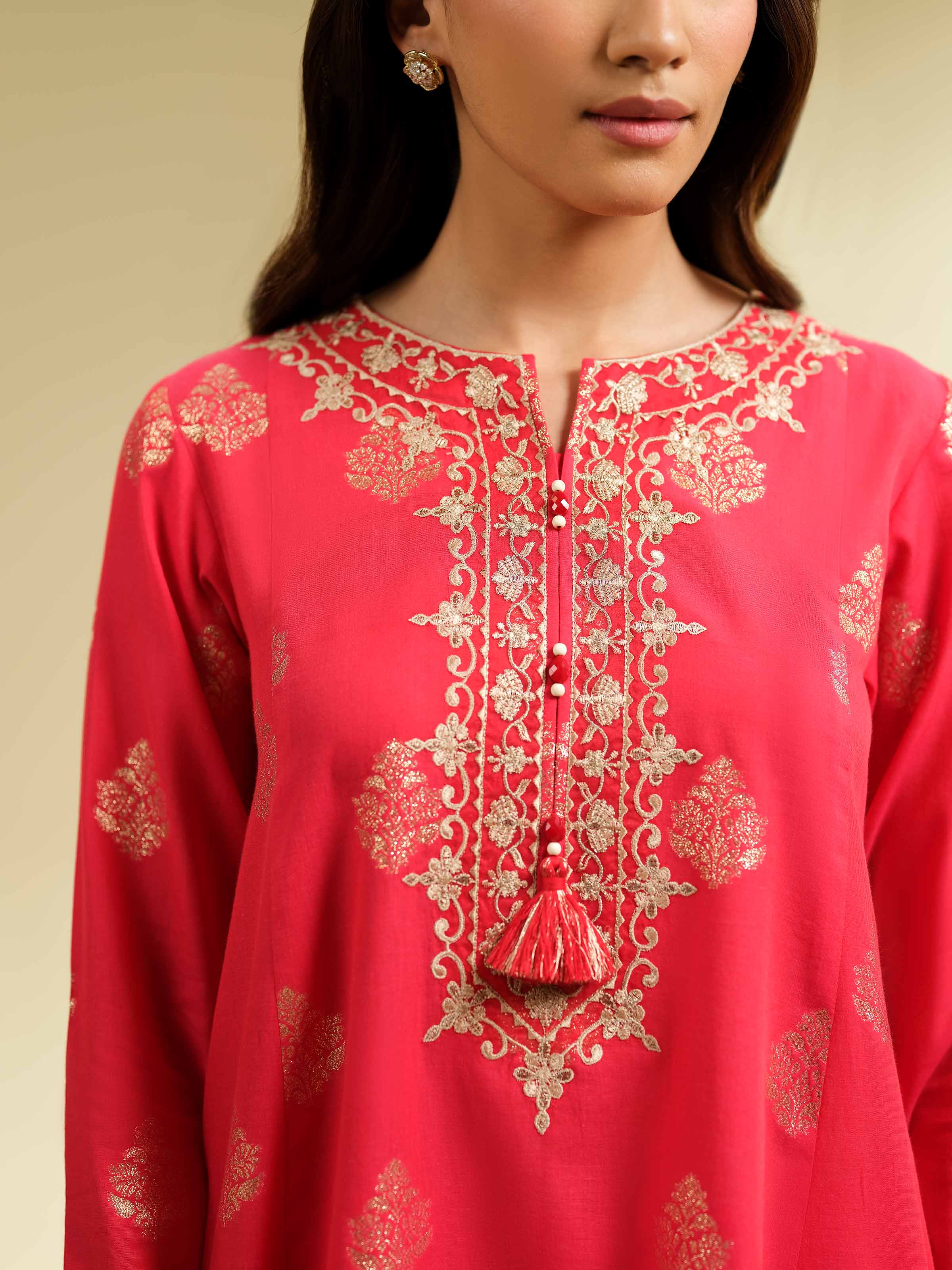 2 Piece - Jacquard Embroidered Suit - 42501025 for Women - Unstitched Collection | Nishat | Shop Online