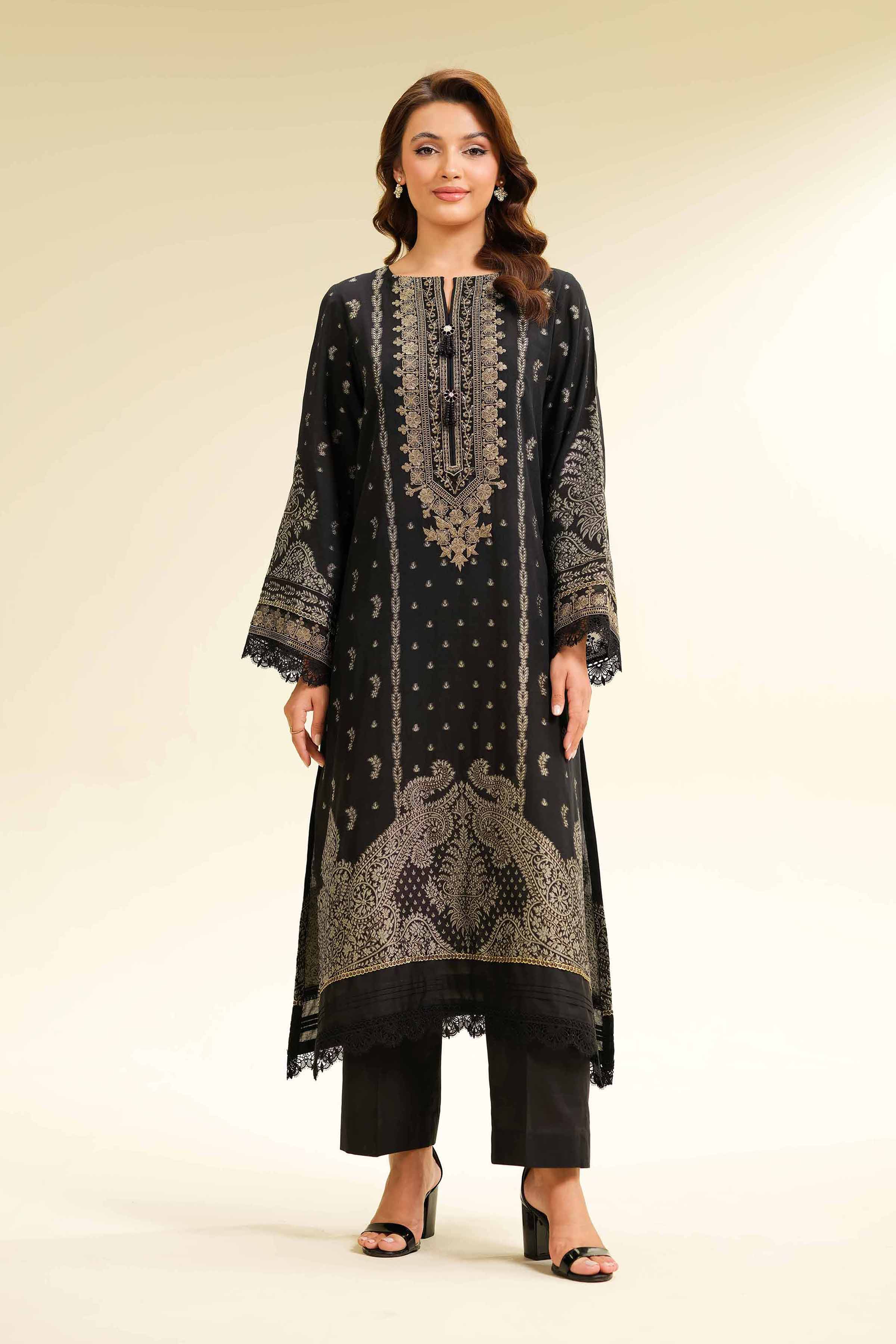 2 Piece - Jacquard Embroidered Suit - 42501026 for Women - Unstitched Collection | Nishat | Shop Online