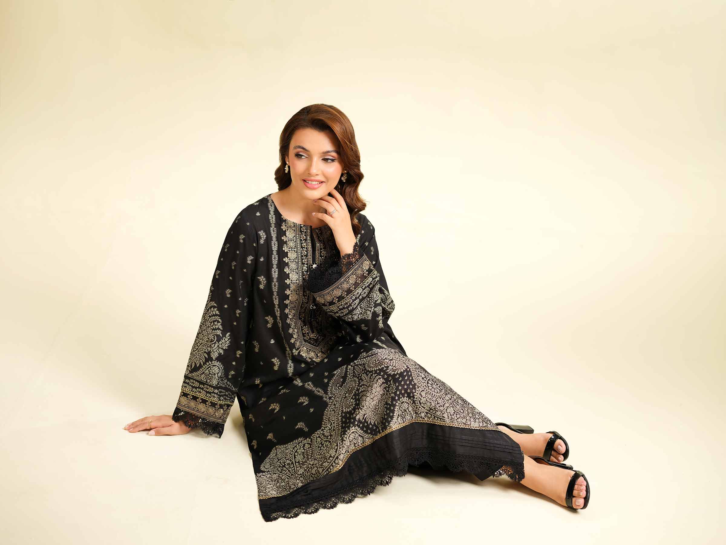 2 Piece - Jacquard Embroidered Suit - 42501026 for Women - Unstitched Collection | Nishat | Shop Online