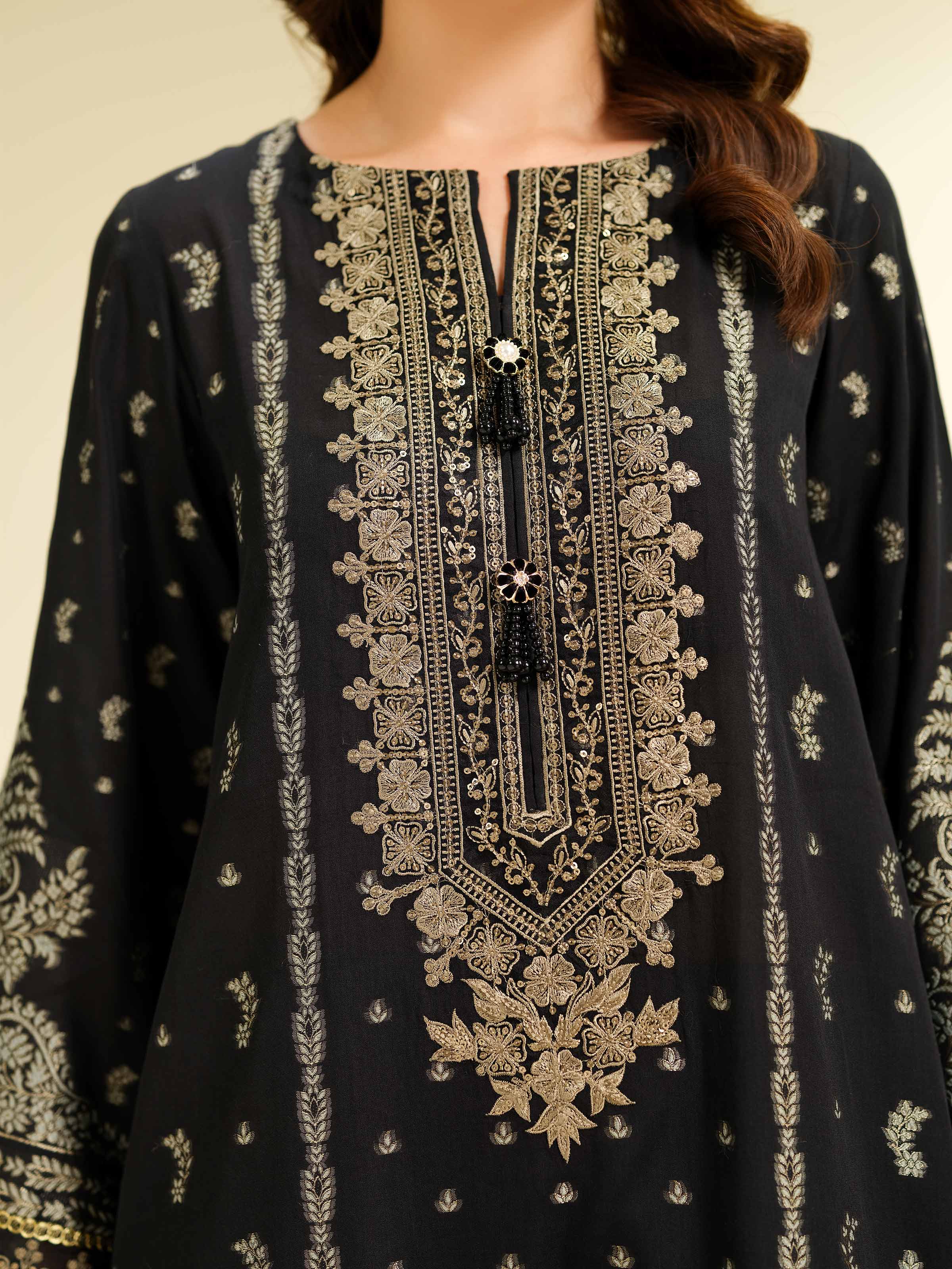 2 Piece - Jacquard Embroidered Suit - 42501026 for Women - Unstitched Collection | Nishat | Shop Online