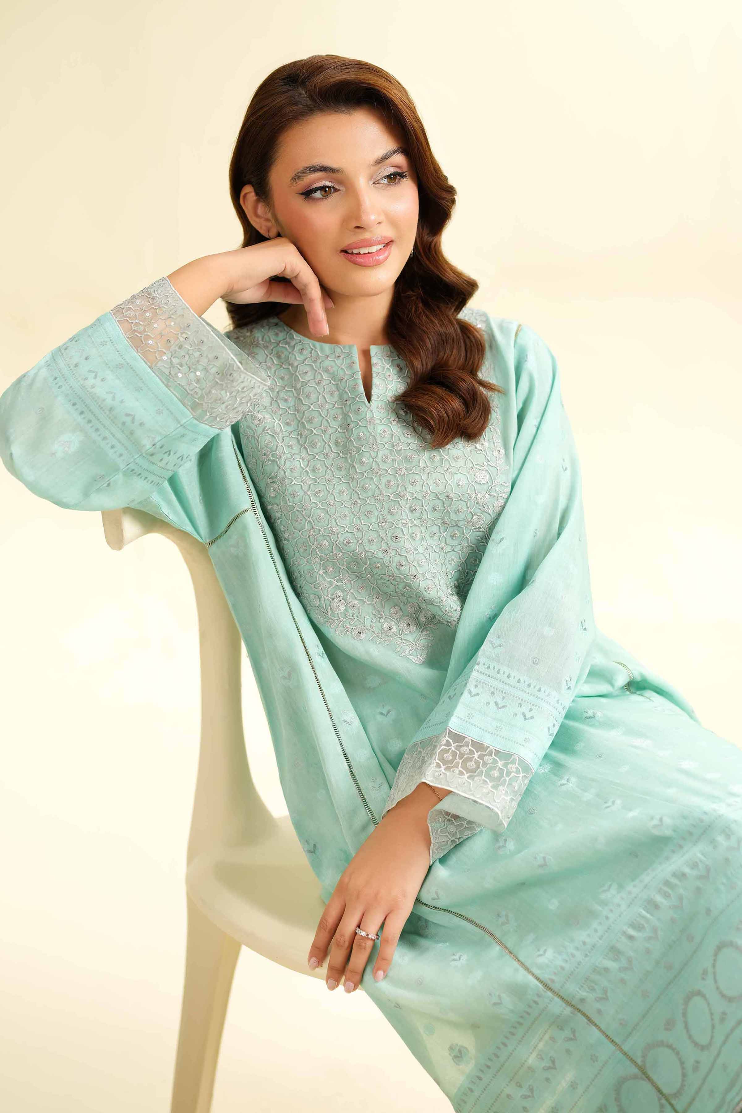 2 Piece - Jacquard Embroidered Suit - 42501027 for Women - Unstitched Collection | Nishat | Shop Online