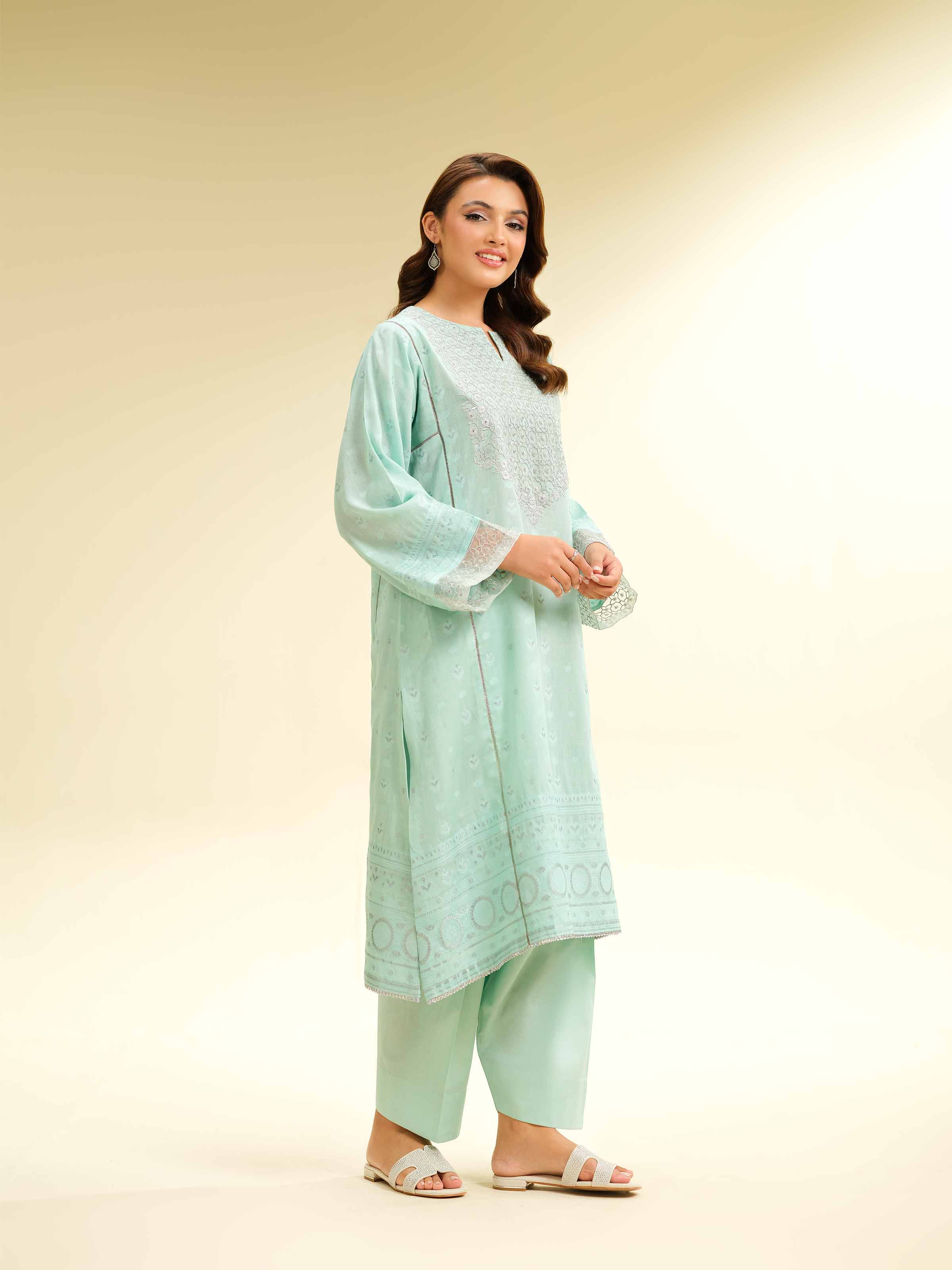 2 Piece - Jacquard Embroidered Suit - 42501027 for Women - Unstitched Collection | Nishat | Shop Online