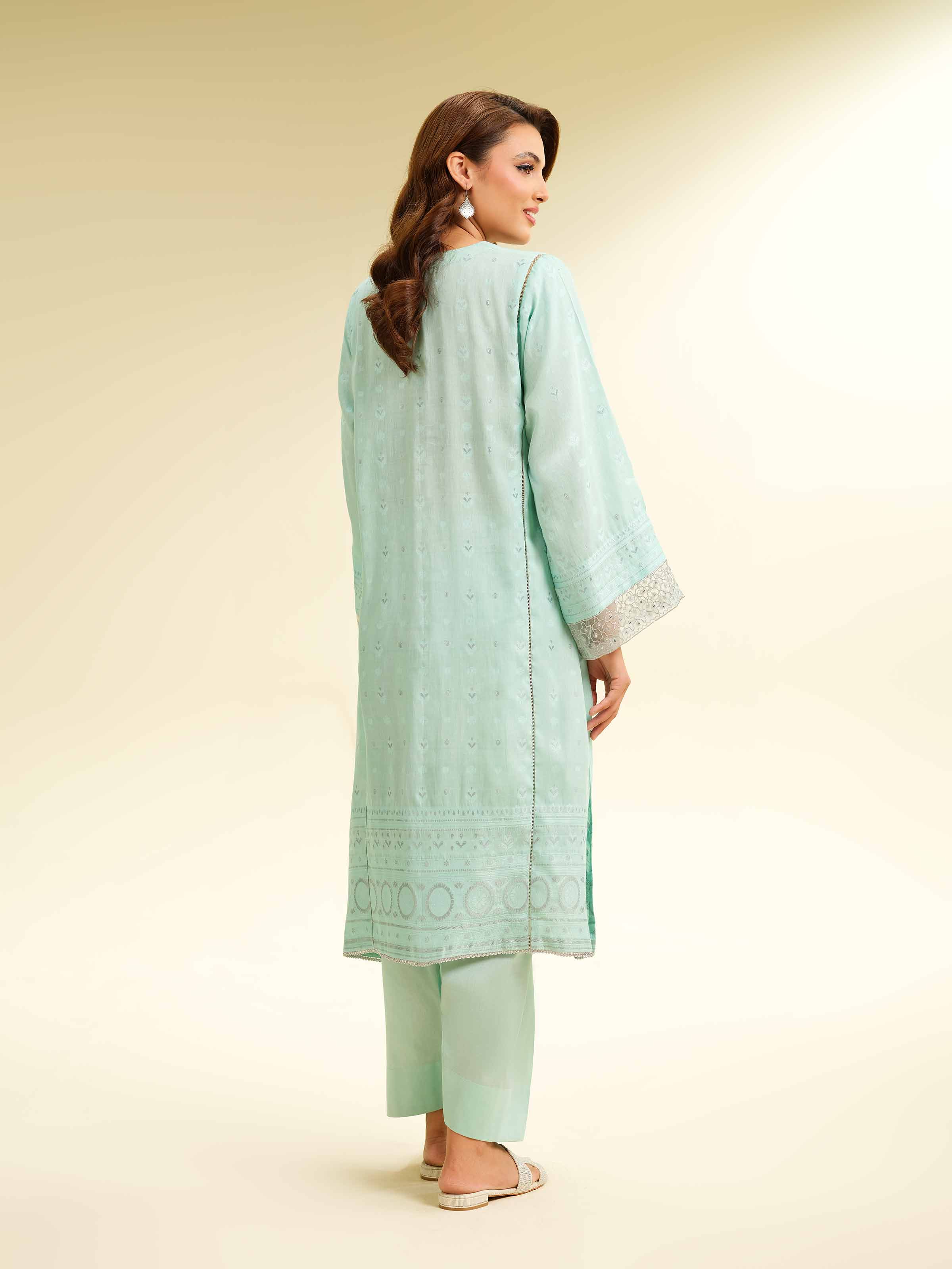 2 Piece - Jacquard Embroidered Suit - 42501027 for Women - Unstitched Collection | Nishat | Shop Online