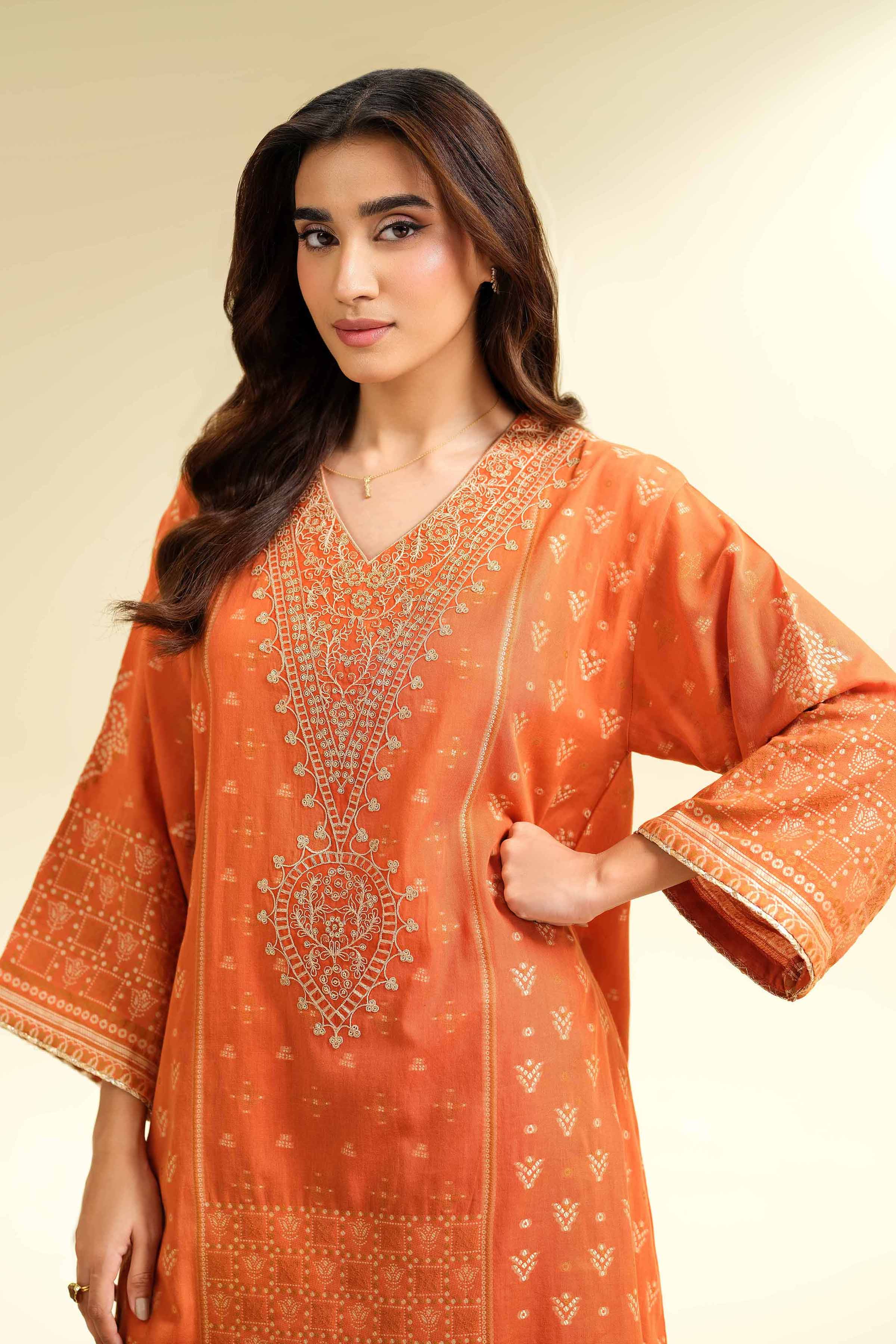 2 Piece - Jacquard Embroidered Suit - 42501028 for Women - Unstitched Collection | Nishat | Shop Online