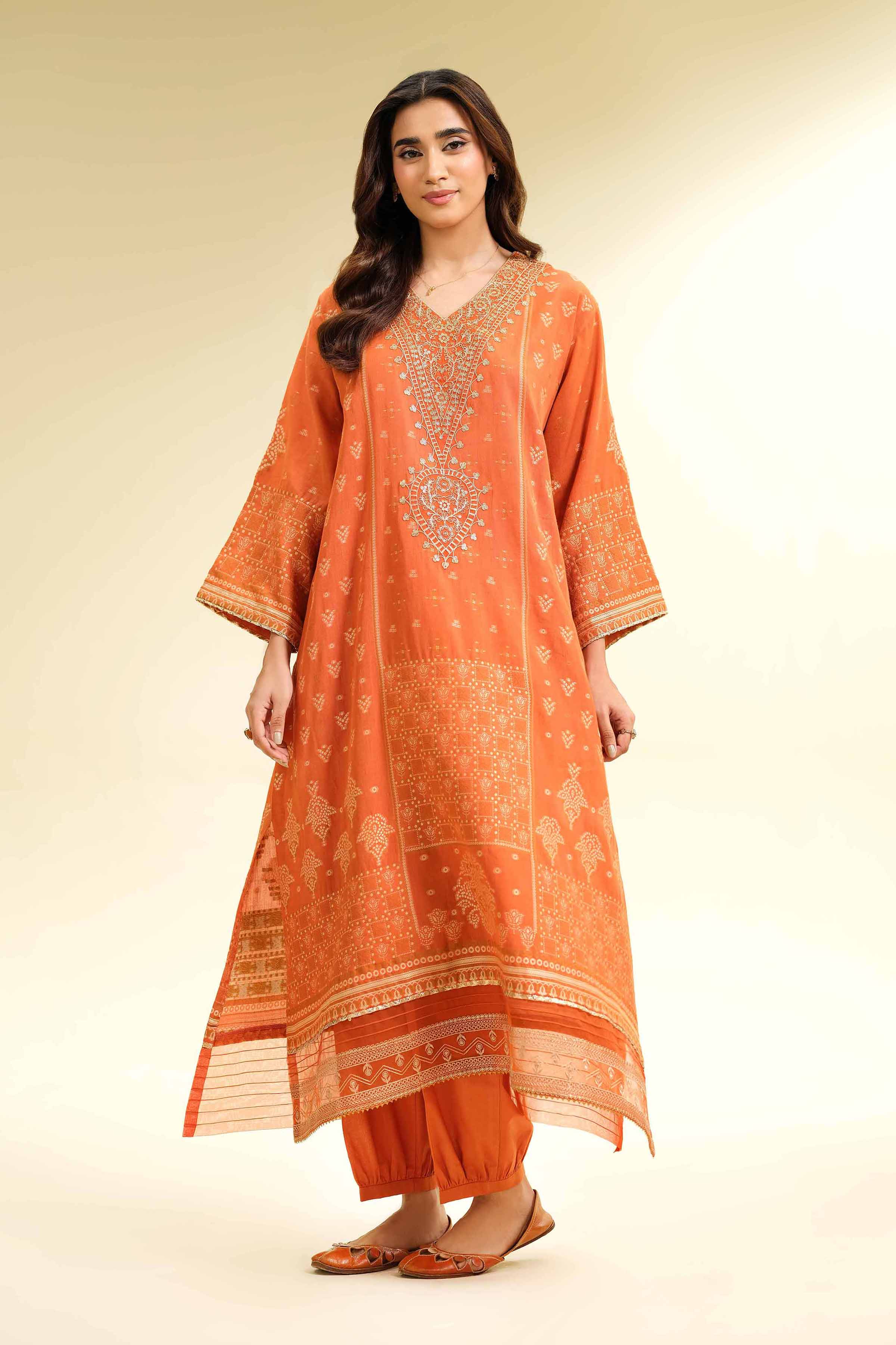 2 Piece - Jacquard Embroidered Suit - 42501028 for Women - Unstitched Collection | Nishat | Shop Online