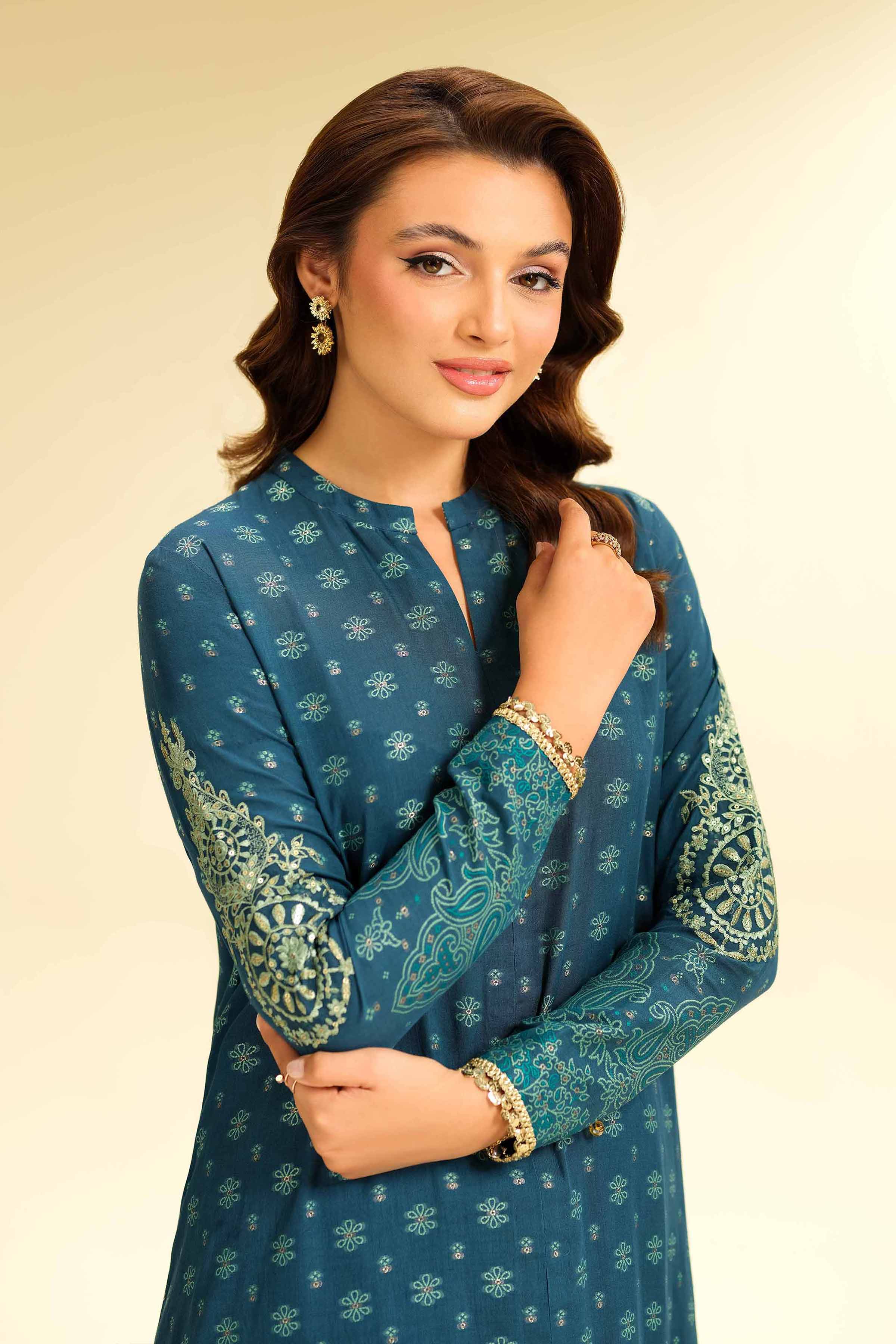 2 Piece - Jacquard Embroidered Suit - 42501029 for Women - Unstitched Collection | Nishat | Shop Online
