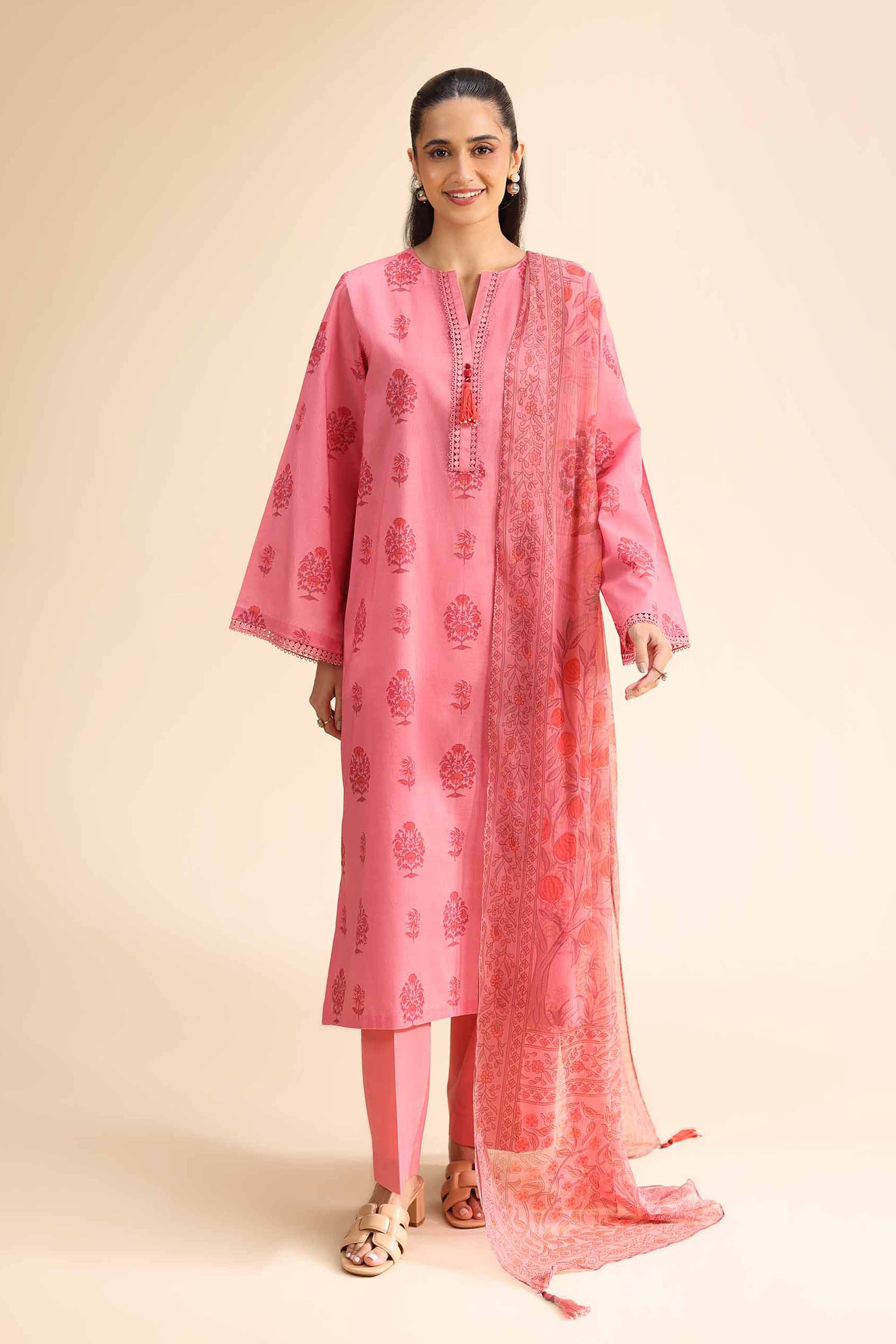 2 Piece - Printed Suit - 42501032 for Women - Unstitched Collection | Nishat | Shop Online