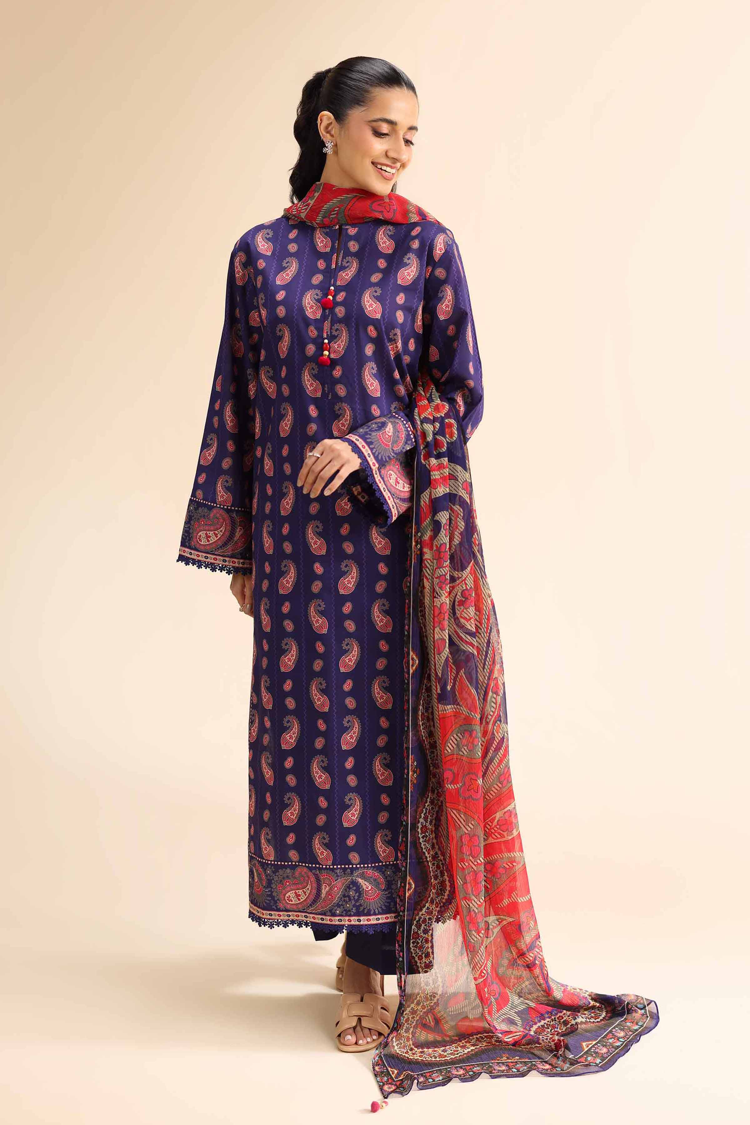 2 Piece - Printed Suit - 42501034 for Women - Unstitched Collection | Nishat | Shop Online