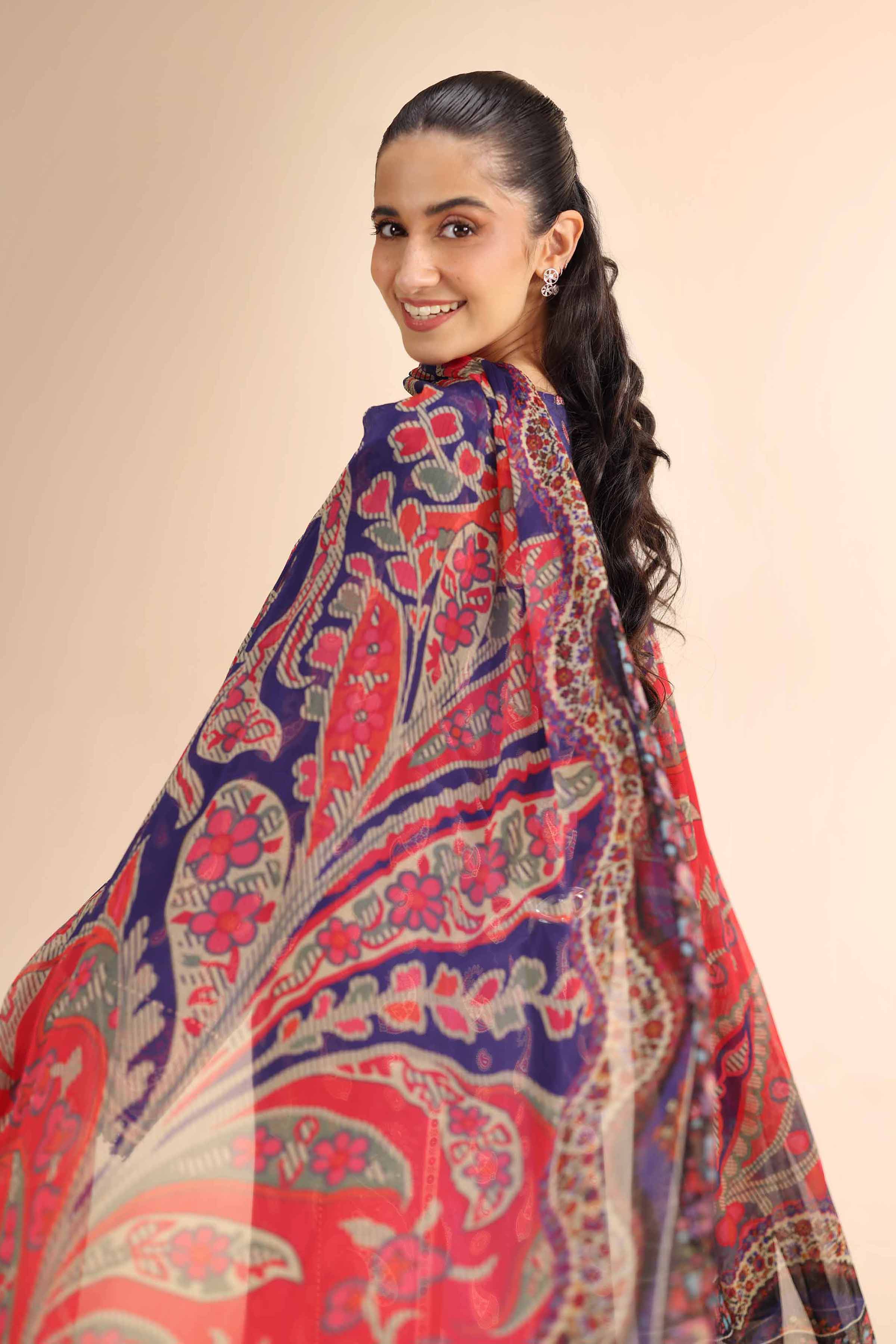 2 Piece - Printed Suit - 42501034 for Women - Unstitched Collection | Nishat | Shop Online