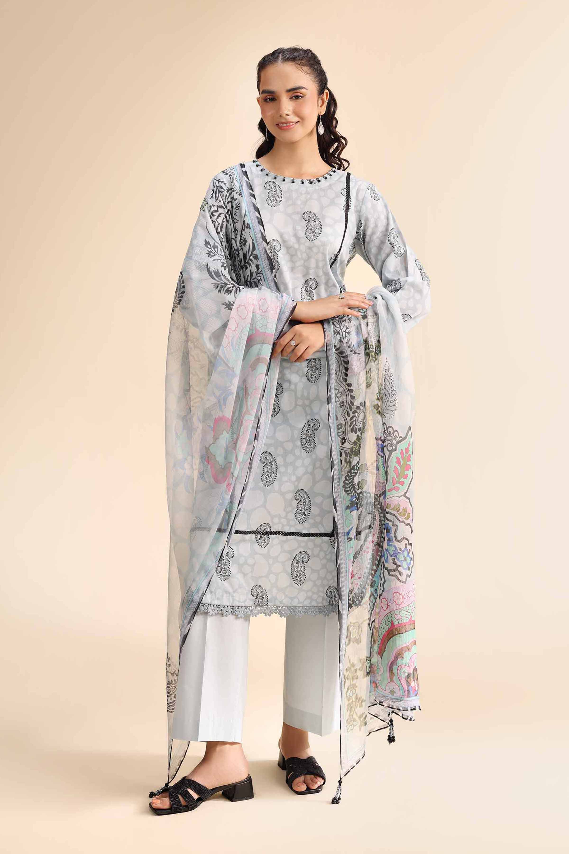 2 Piece - Printed Suit - 42501036 for Women - Unstitched Collection | Nishat | Shop Online