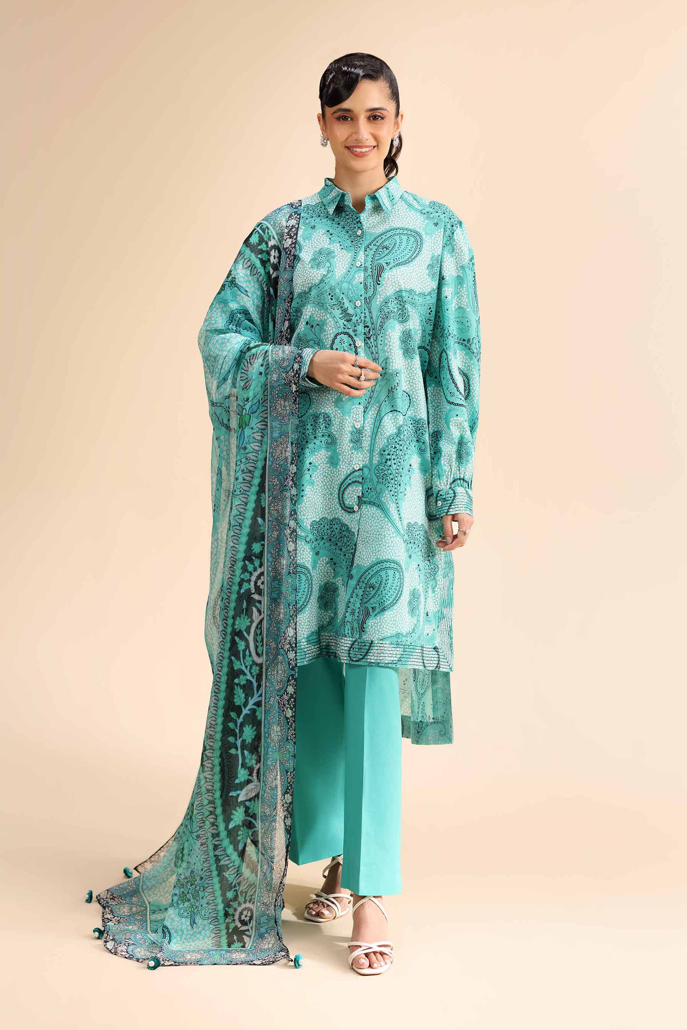 2 Piece - Printed Suit - 42501037 for Women - Unstitched Collection | Nishat | Shop Online