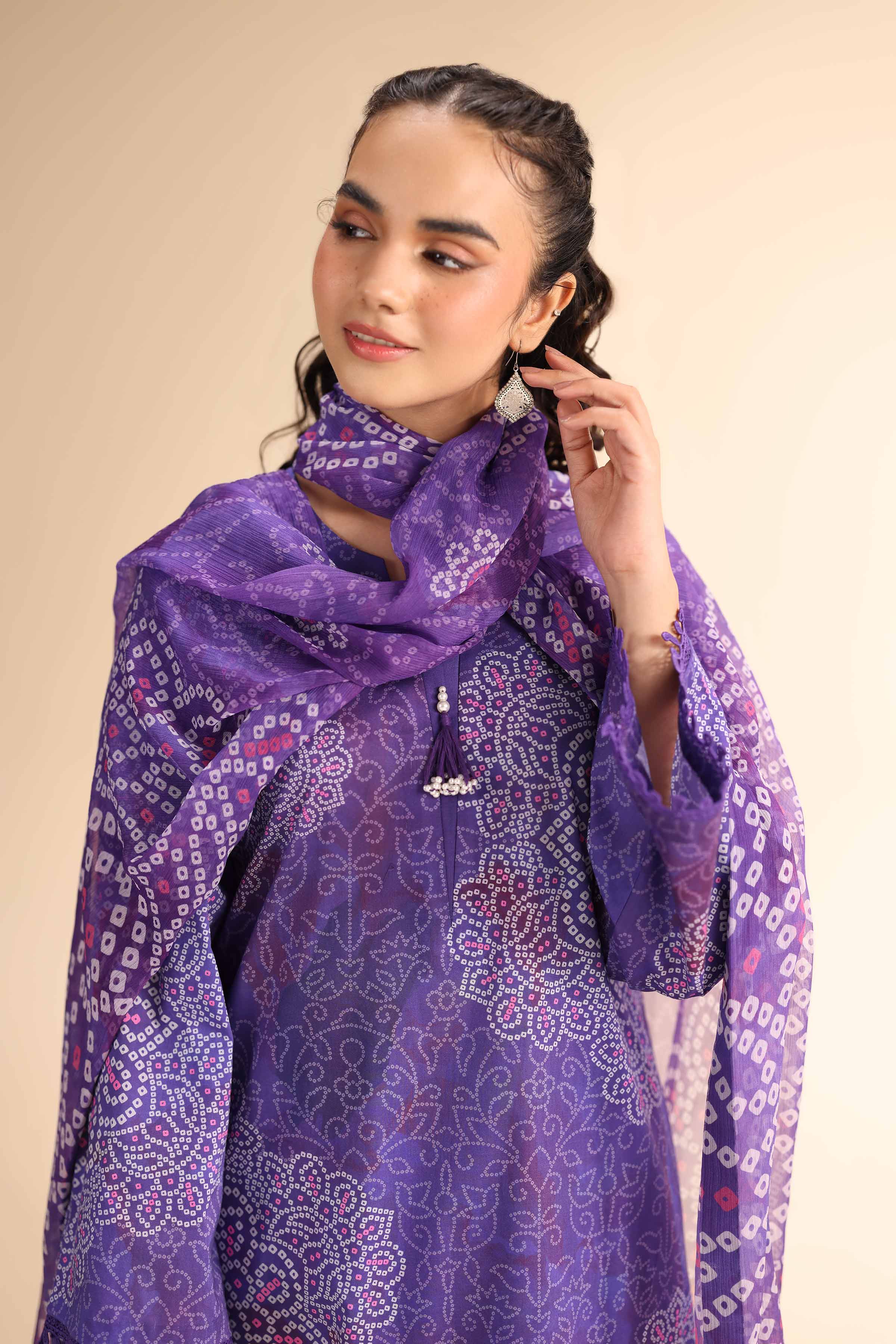 3 Piece - Digital Printed Embroidered Suit - 42501051 for Women - Unstitched Collection | Nishat | Shop Online