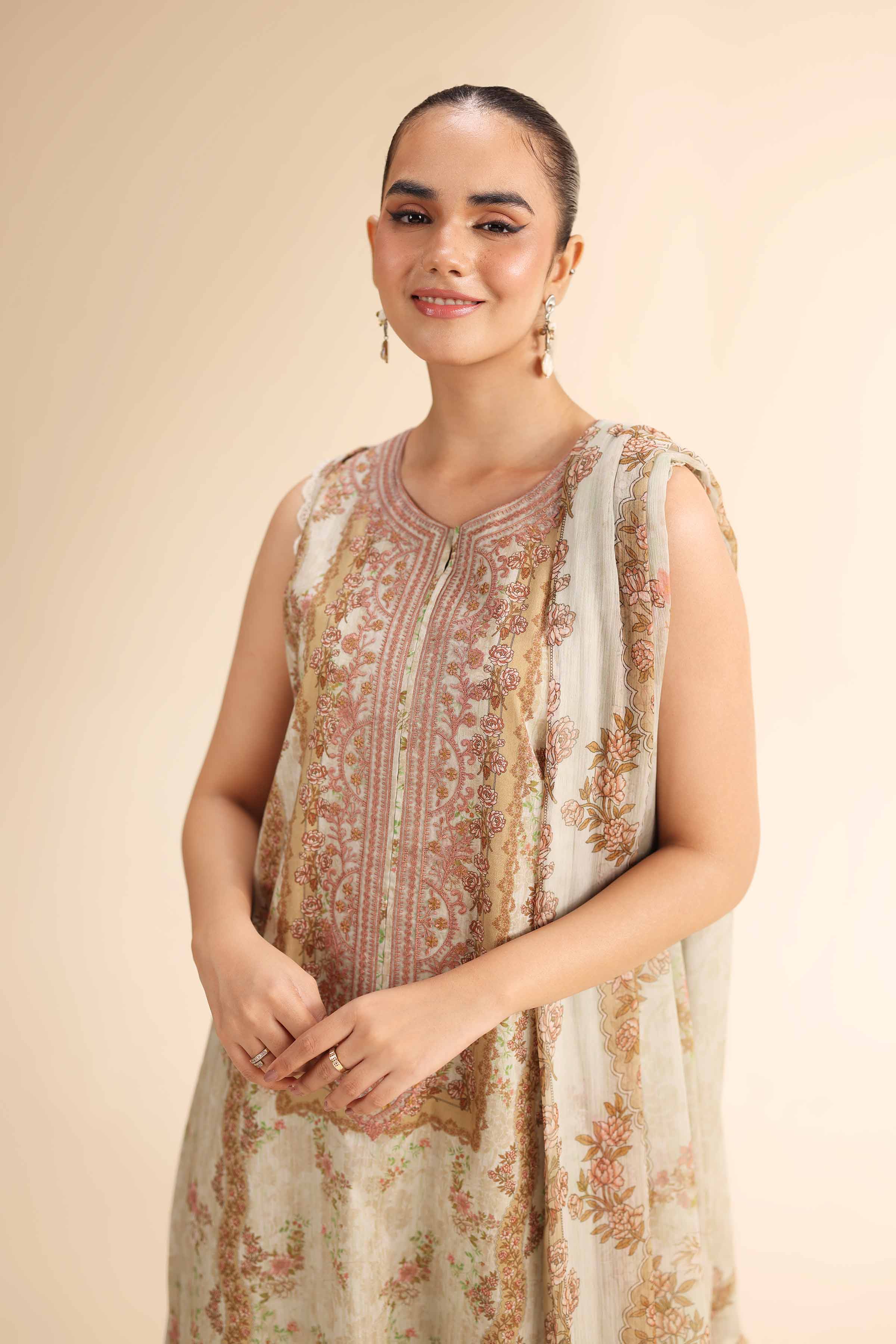 3 Piece - Digital Printed Embroidered Suit - 42501052 for Women - Unstitched Collection | Nishat | Shop Online