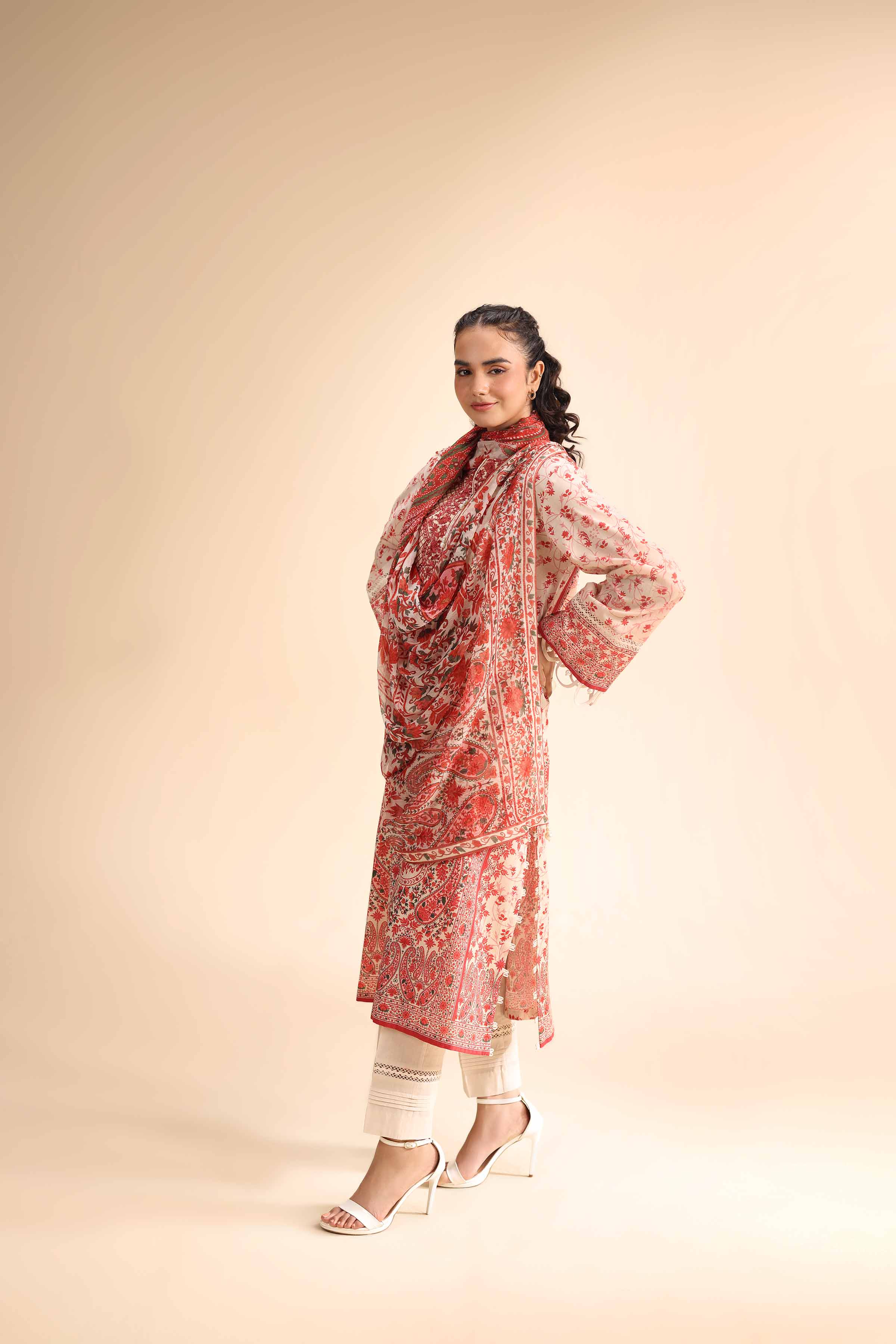3 Piece - Digital Printed Embroidered Suit - 42501053 for Women - Unstitched Collection | Nishat | Shop Online