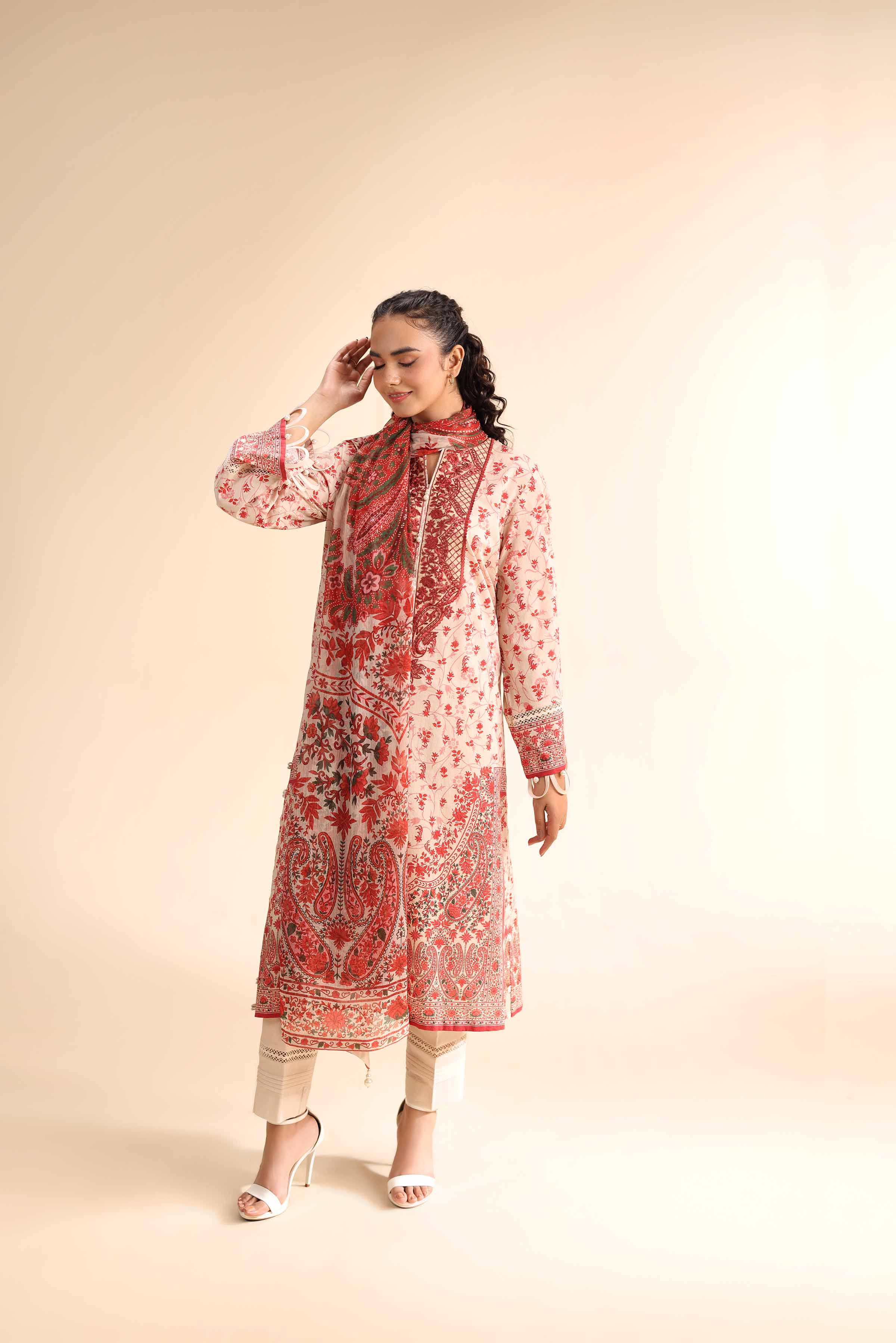 3 Piece - Digital Printed Embroidered Suit - 42501053 for Women - Unstitched Collection | Nishat | Shop Online