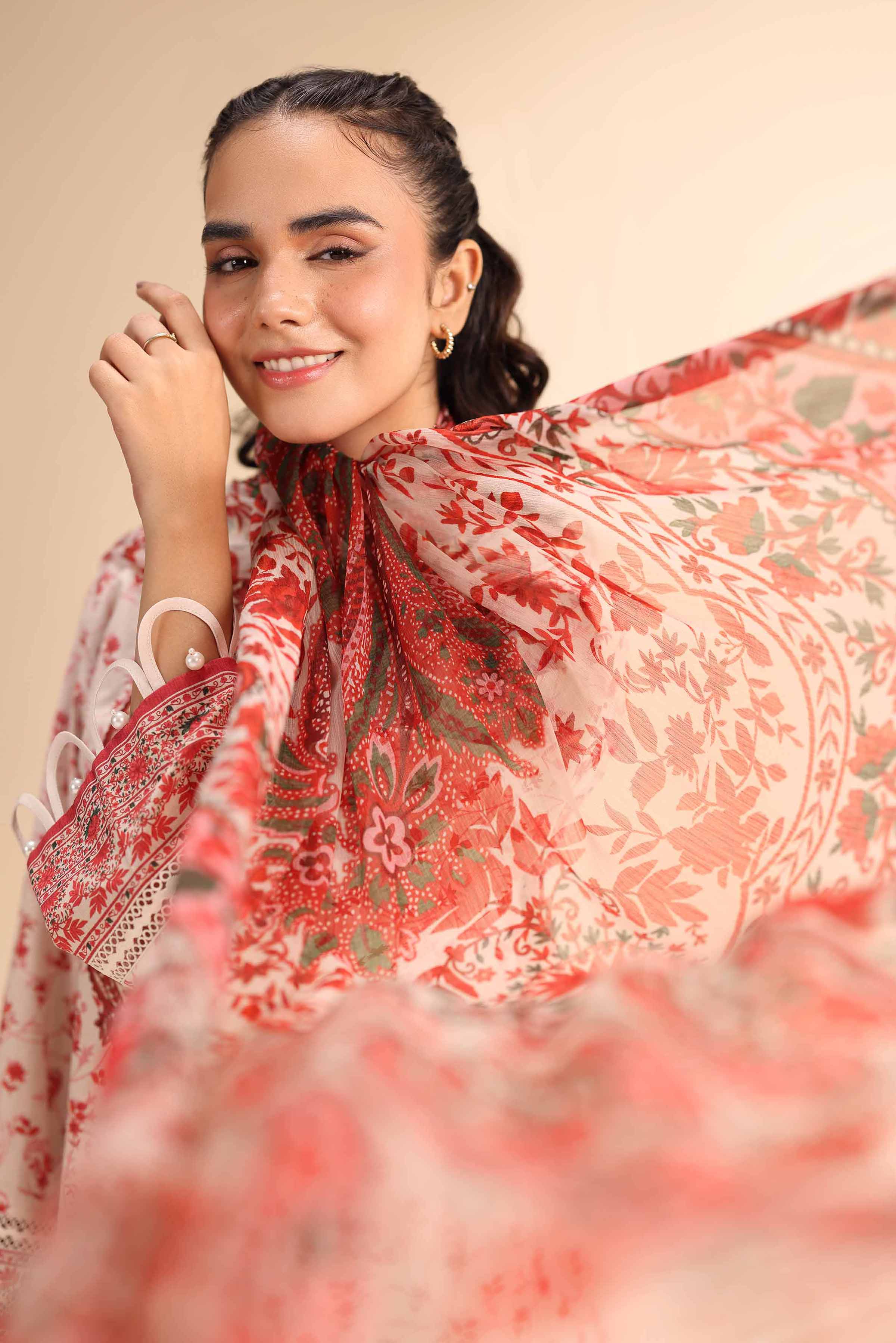 3 Piece - Digital Printed Embroidered Suit - 42501053 for Women - Unstitched Collection | Nishat | Shop Online