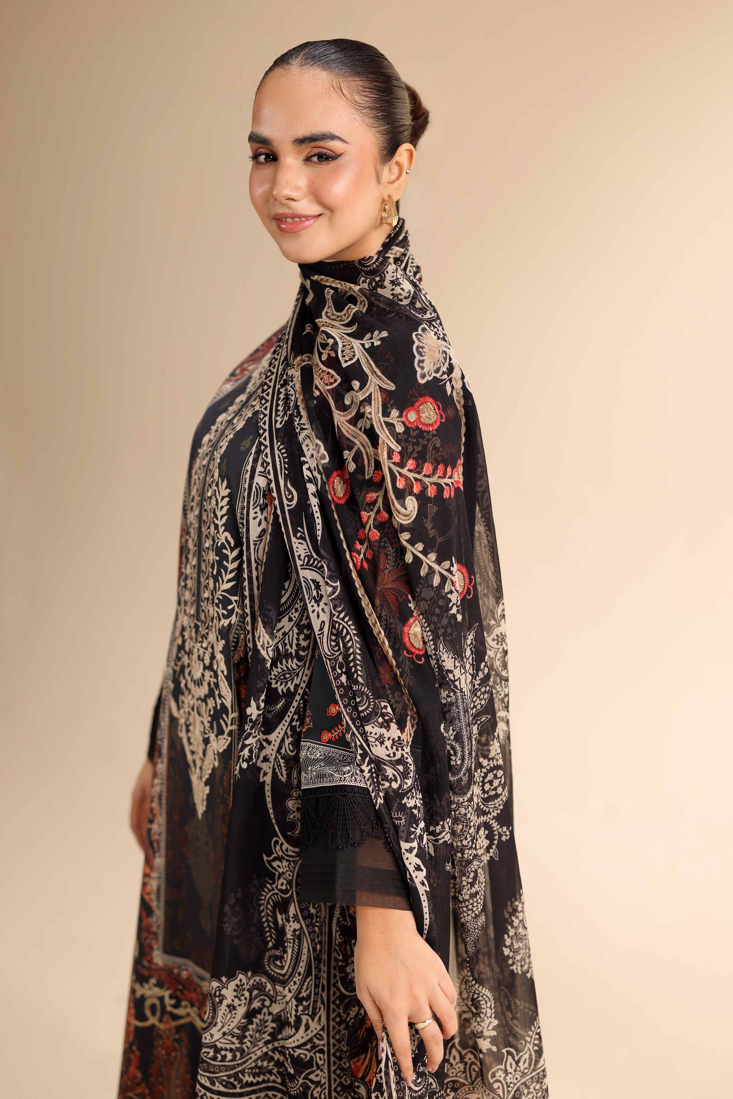 3 Piece - Digital Printed Embroidered Suit - 42501054 for Women - Unstitched Collection | Nishat | Shop Online