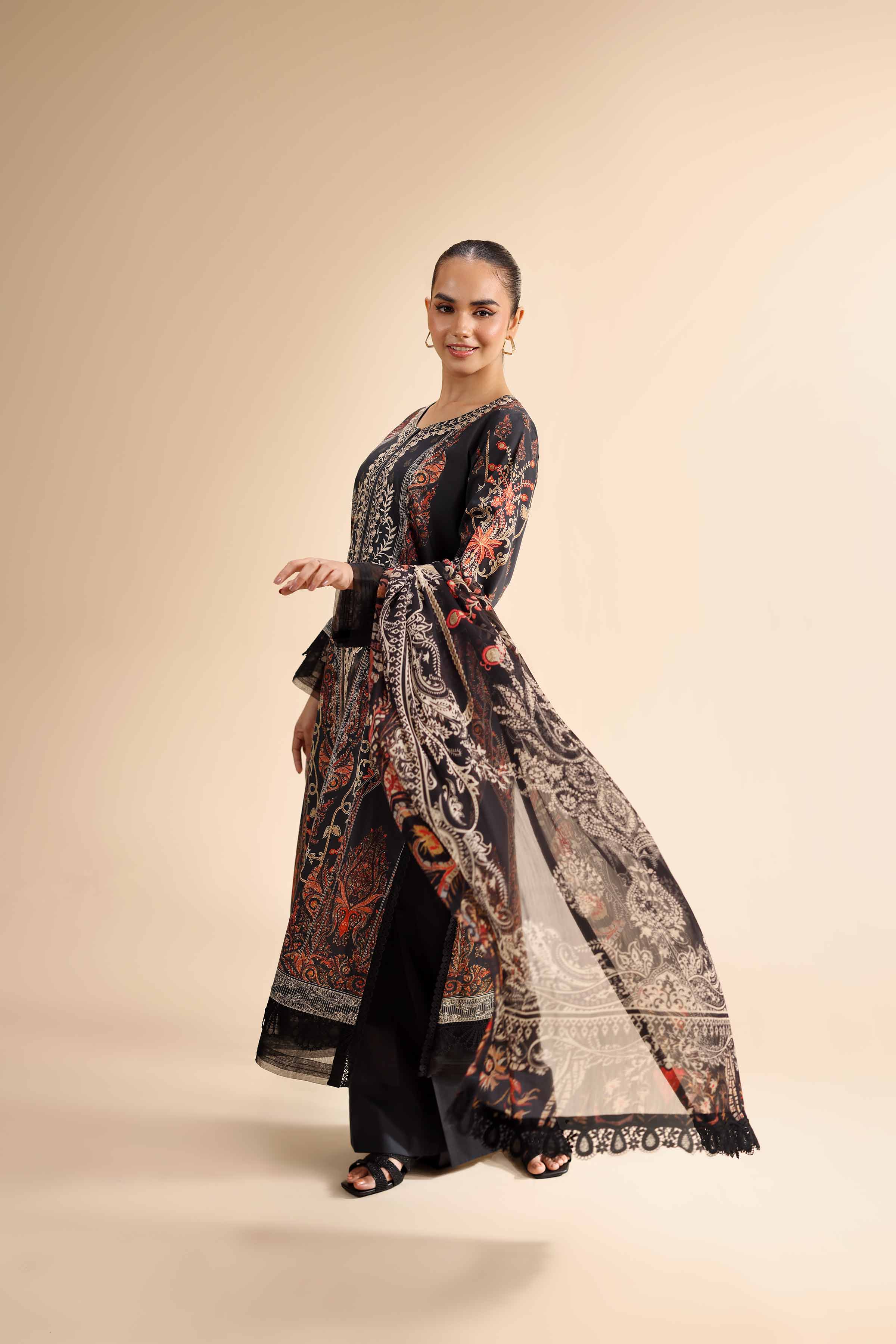 3 Piece - Digital Printed Embroidered Suit - 42501054 for Women - Unstitched Collection | Nishat | Shop Online