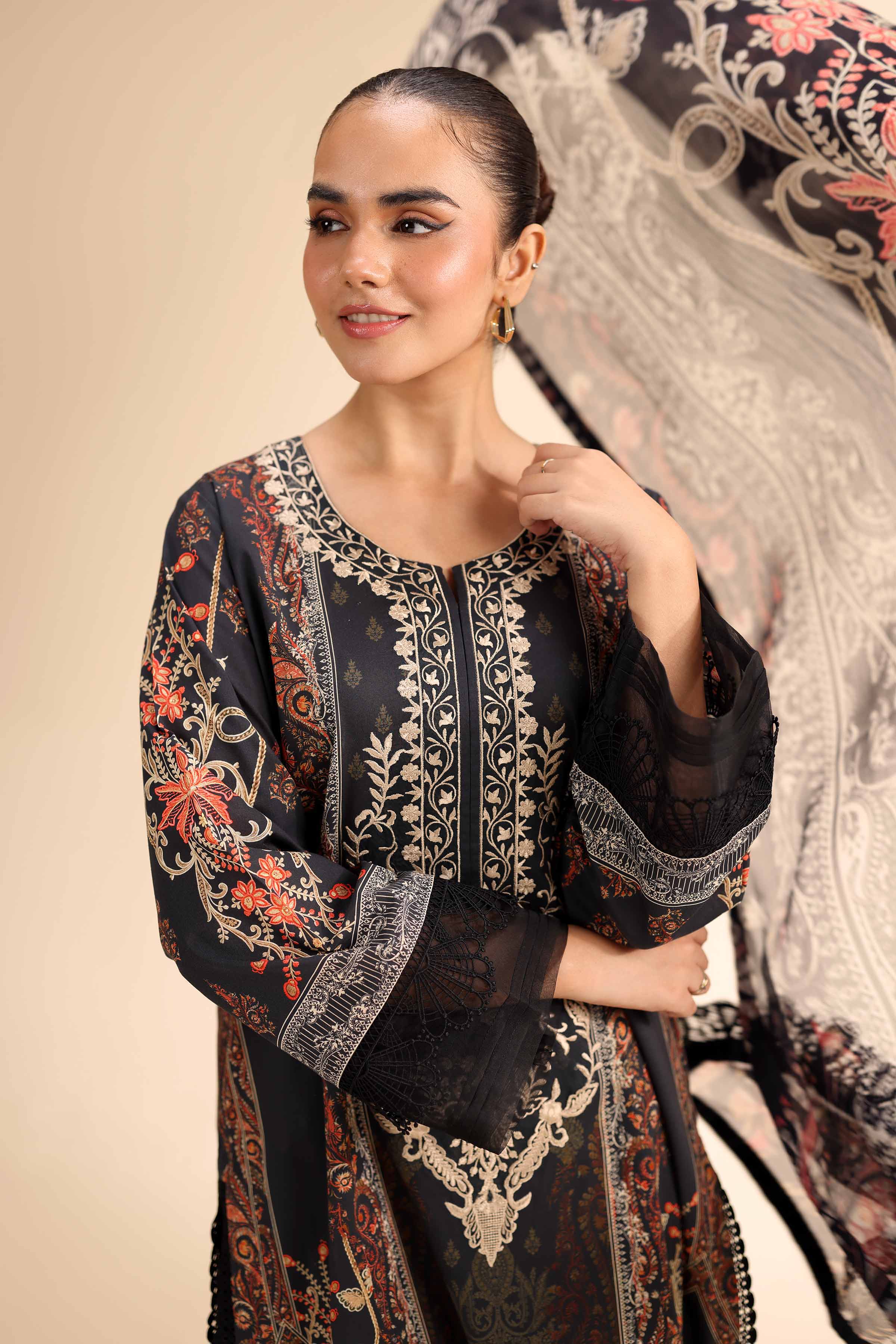 3 Piece - Digital Printed Embroidered Suit - 42501054 for Women - Unstitched Collection | Nishat | Shop Online