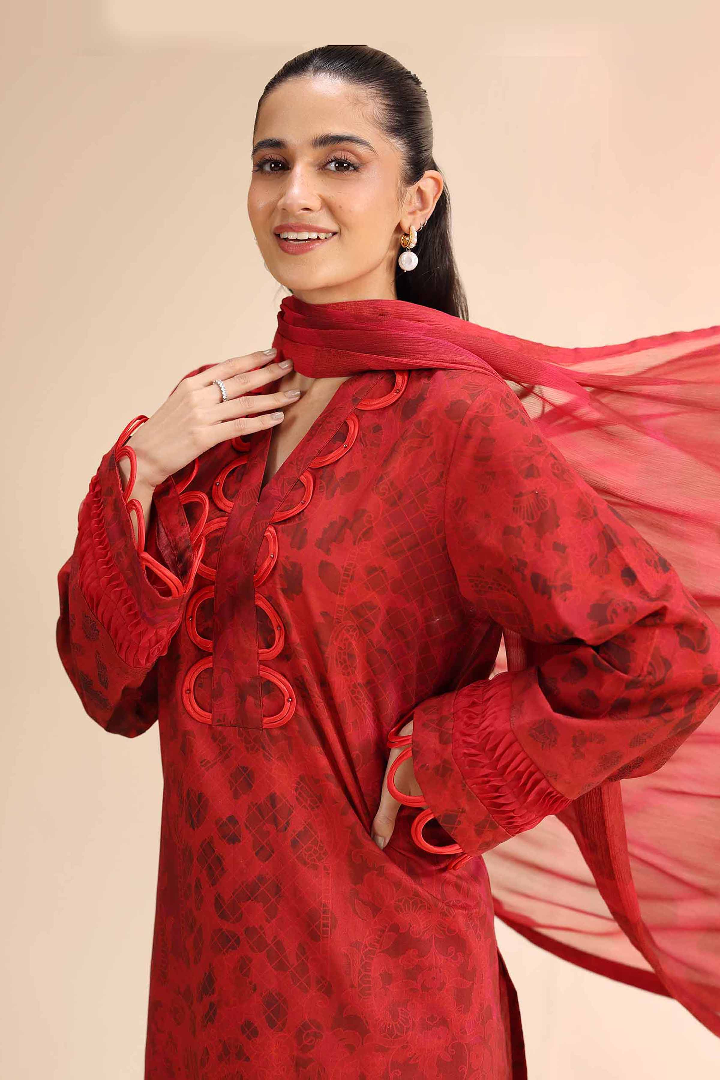 3 Piece - Digital Printed Embroidered Suit - 42501055 for Women - Unstitched Collection | Nishat | Shop Online