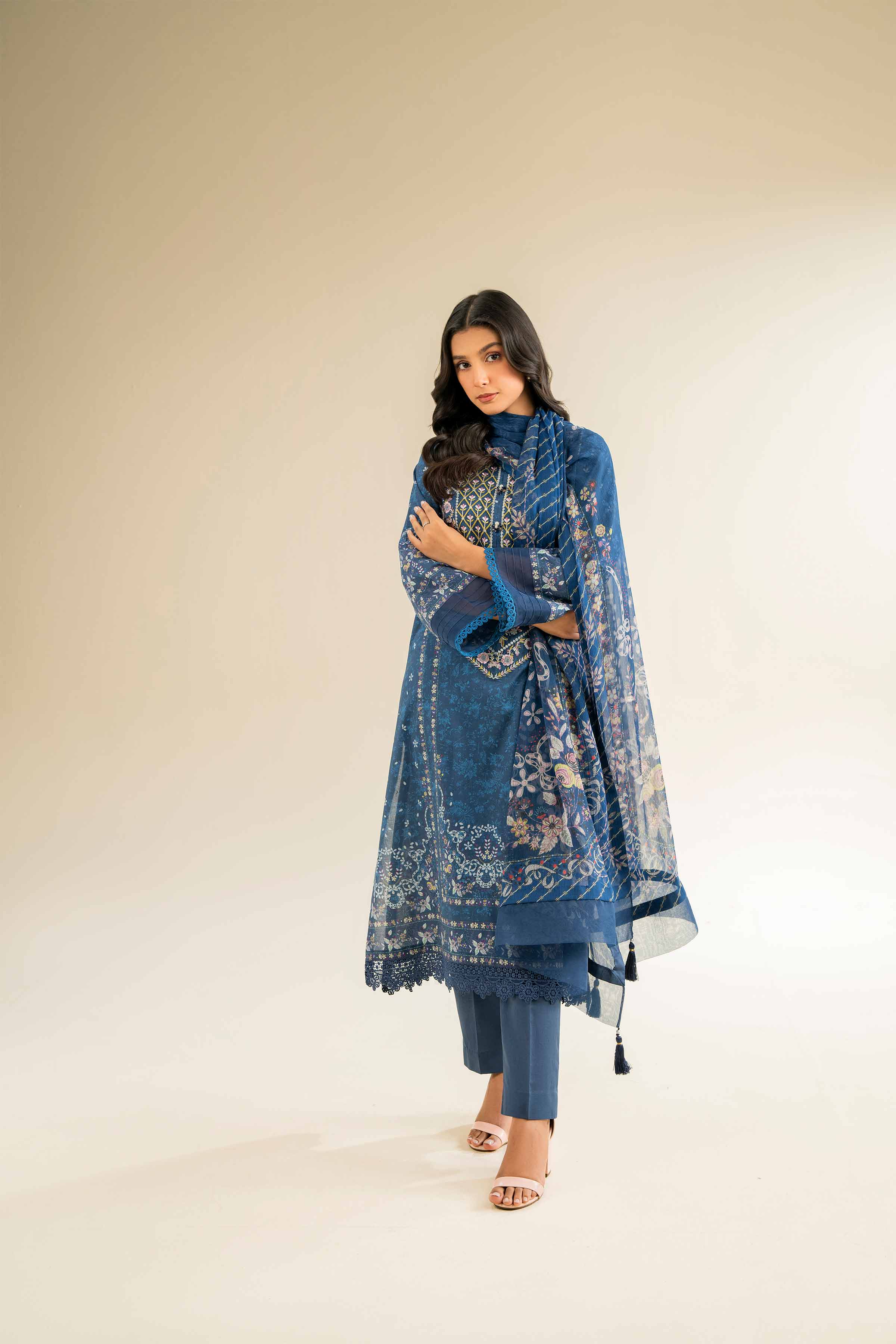 3 Piece - Digital Printed Embroidered Suit - 42501056 for Women - Unstitched Collection | Nishat | Shop Online