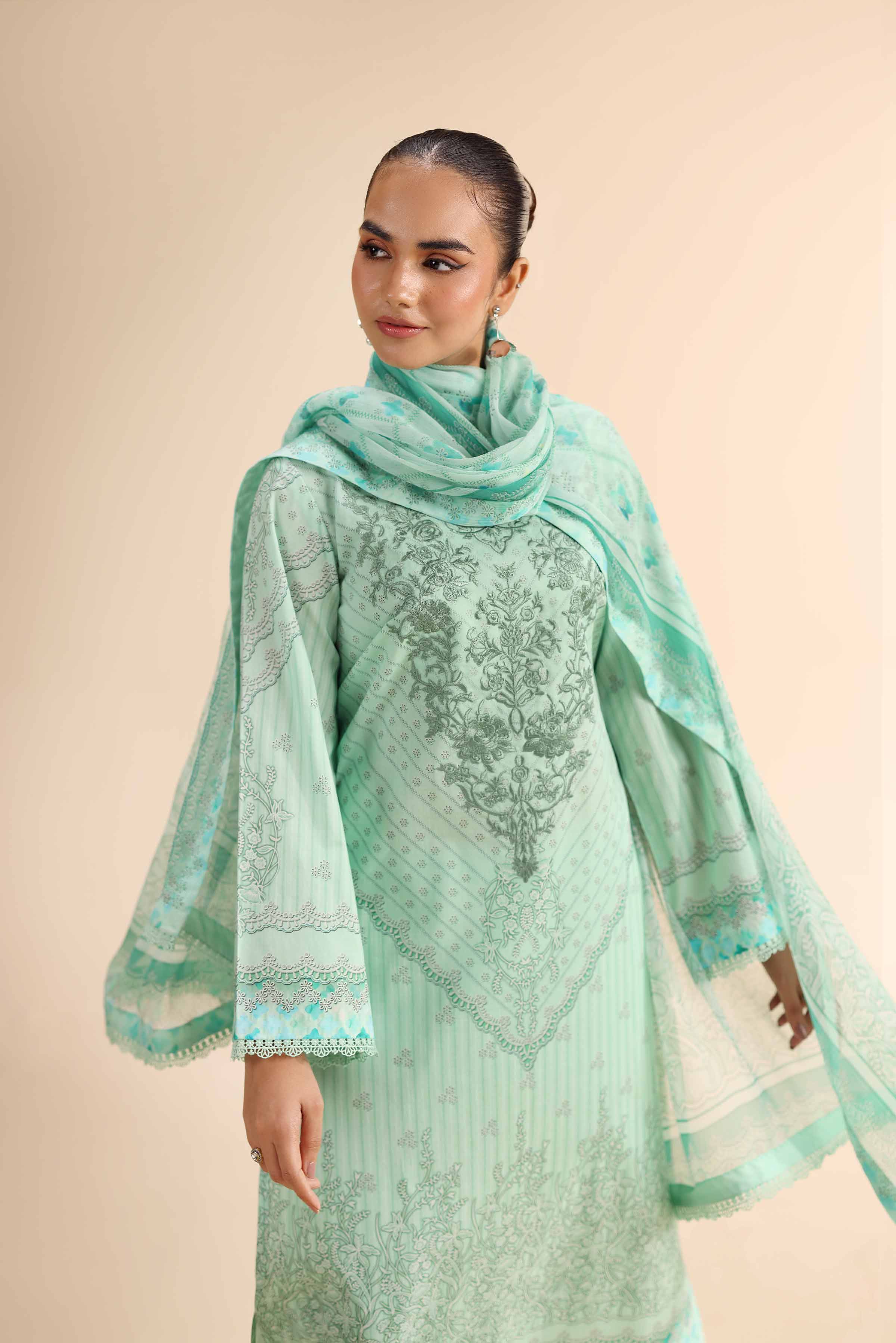3 Piece - Digital Printed Embroidered Suit - 42501058 for Women - Unstitched Collection | Nishat | Shop Online