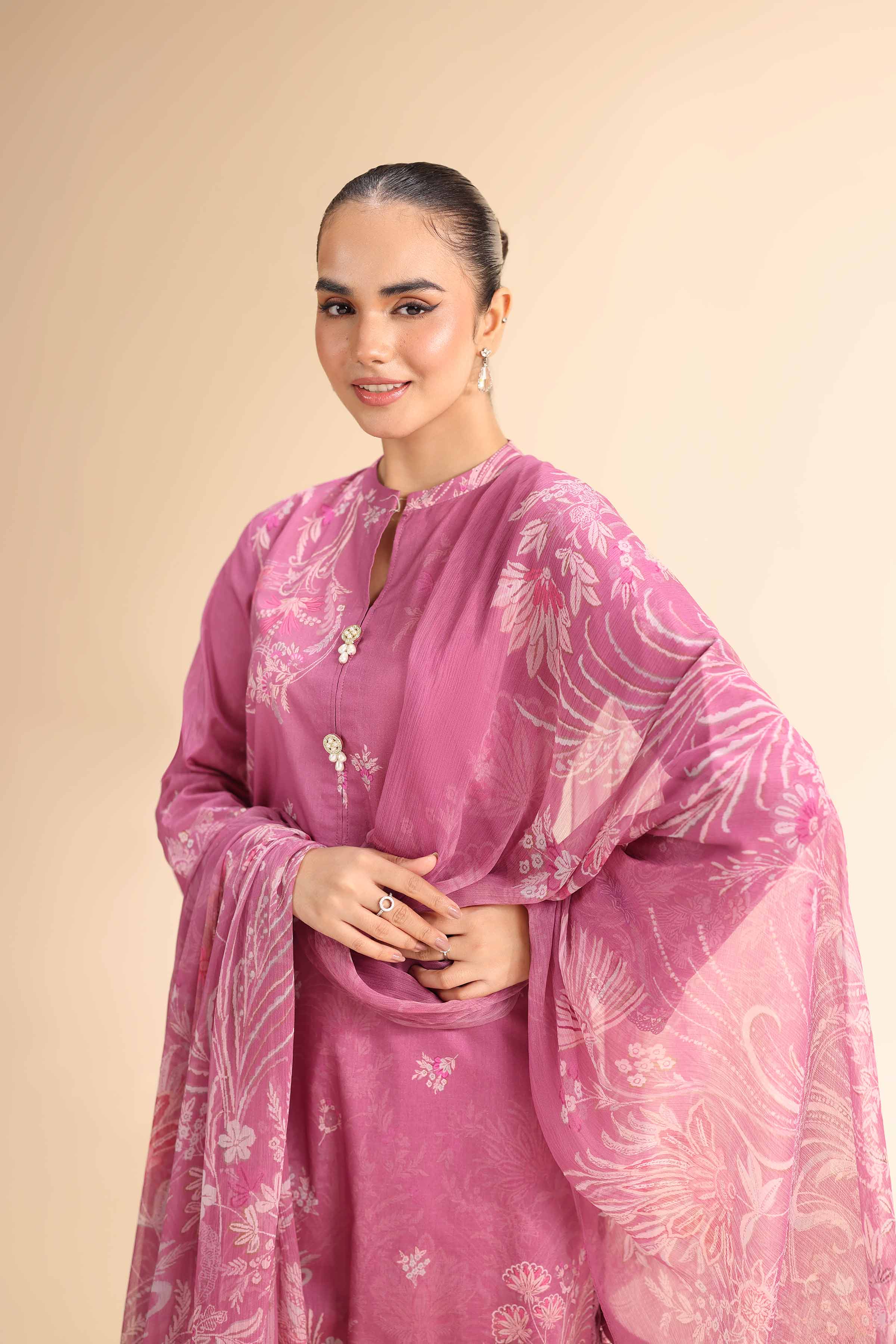 3 Piece - Digital Printed Embroidered Suit - 42501059 for Women - Unstitched Collection | Nishat | Shop Online
