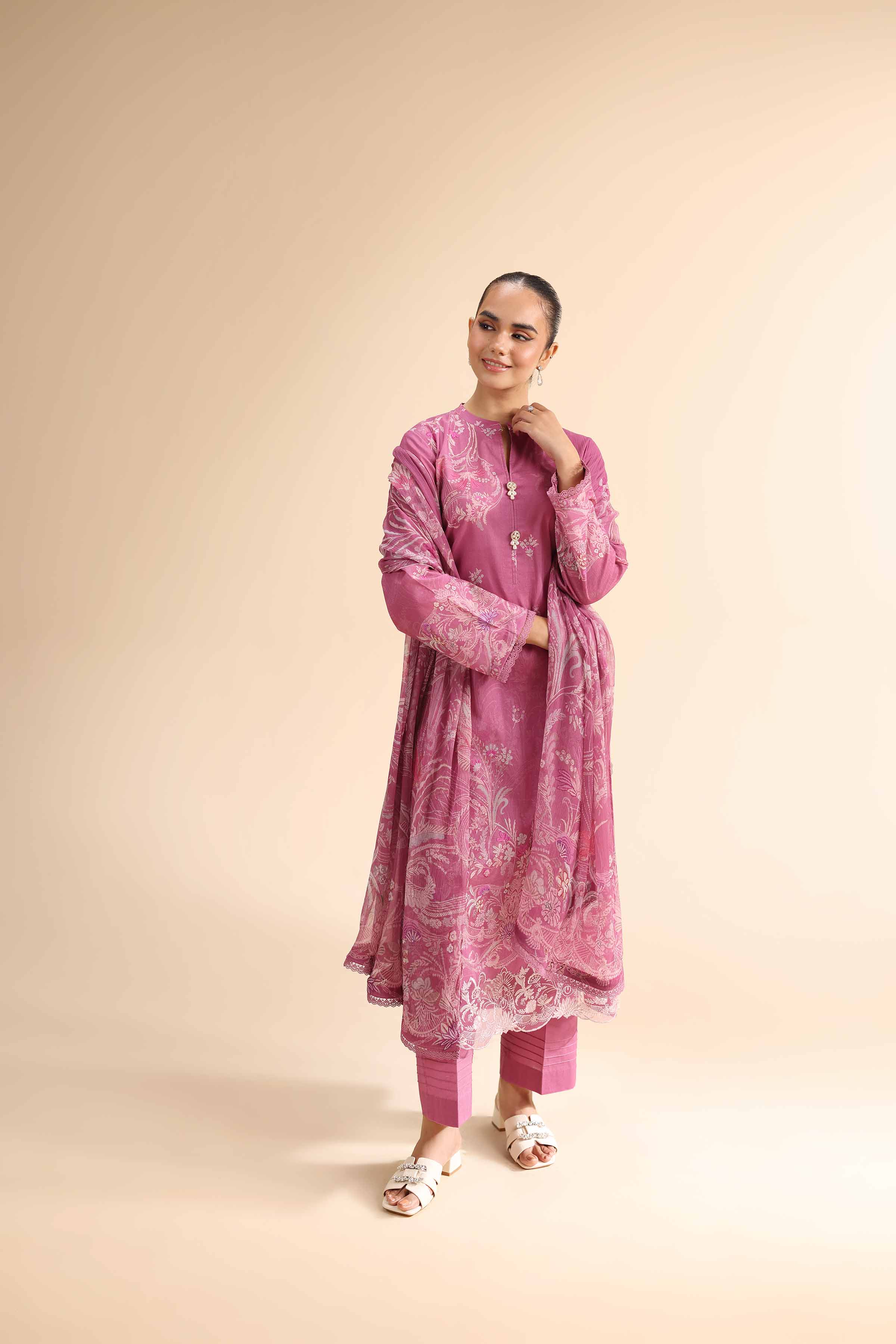 3 Piece - Digital Printed Embroidered Suit - 42501059 for Women - Unstitched Collection | Nishat | Shop Online