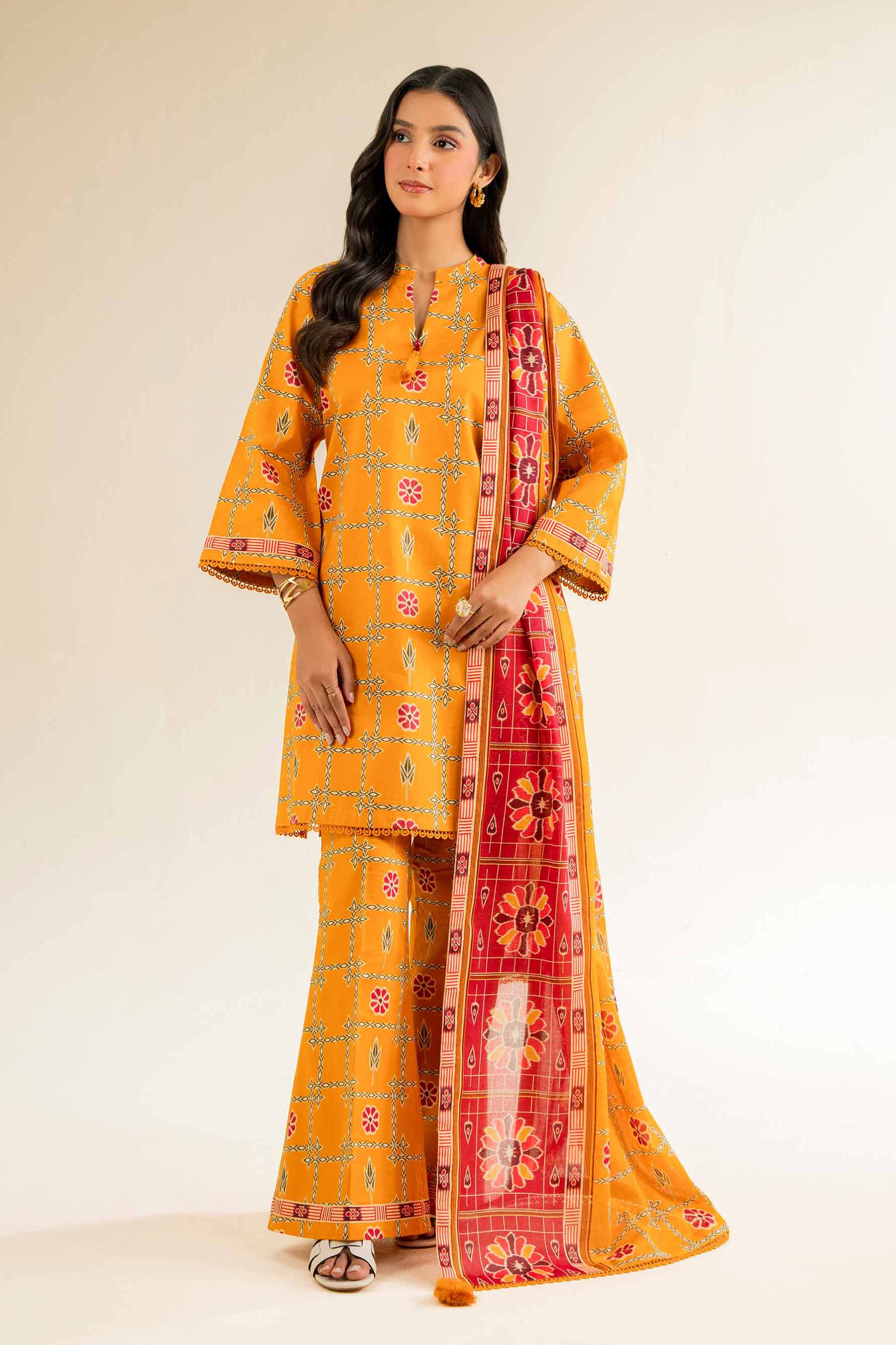 3 Piece - Printed Suit - 42501064 for Women - Unstitched Collection | Nishat | Shop Online