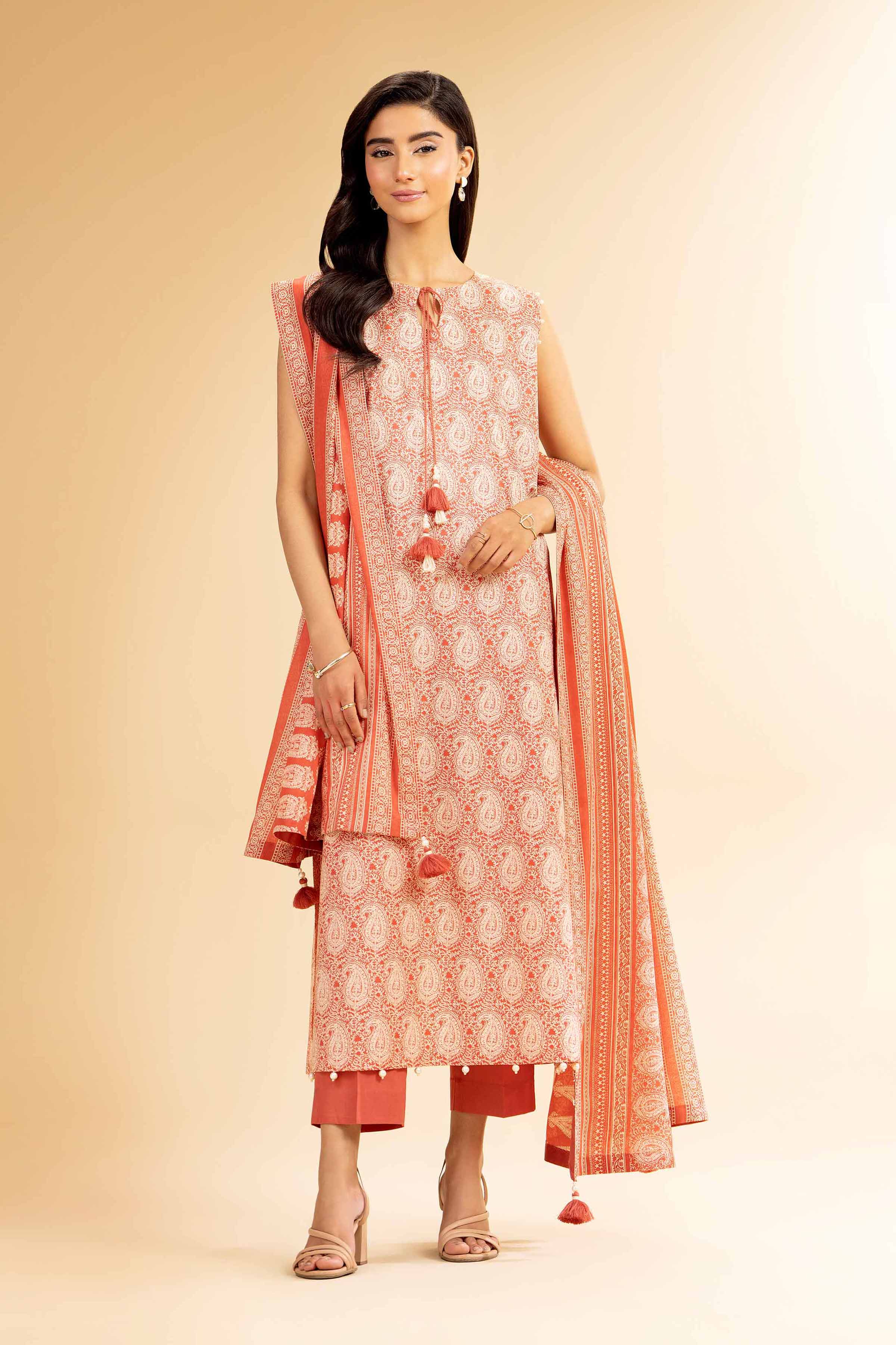 3 Piece - Printed Suit - 42501071 for Women - Unstitched Collection | Nishat | Shop Online