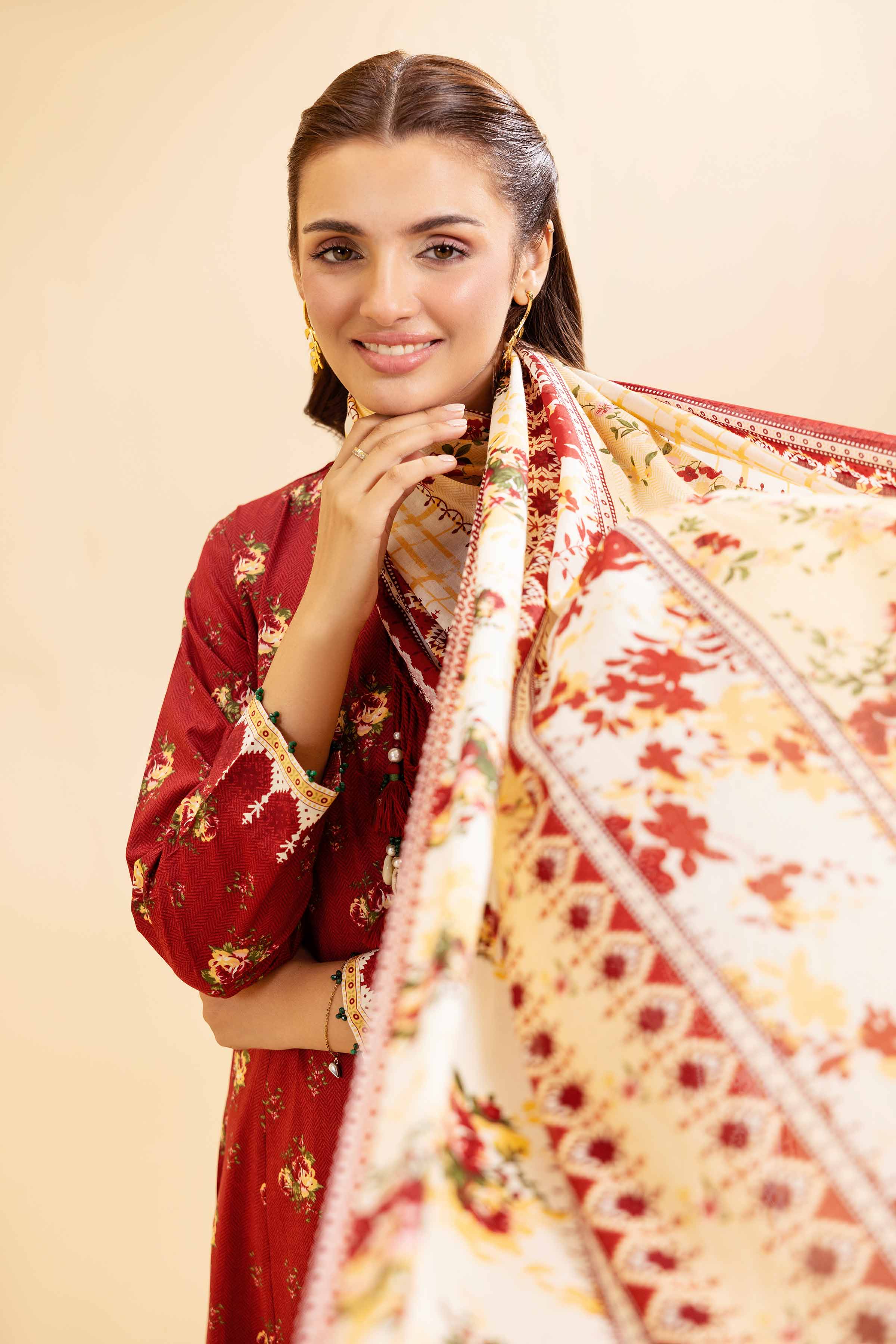 3 Piece - Printed Suit - 42501073 for Women - Unstitched Collection | Nishat | Shop Online