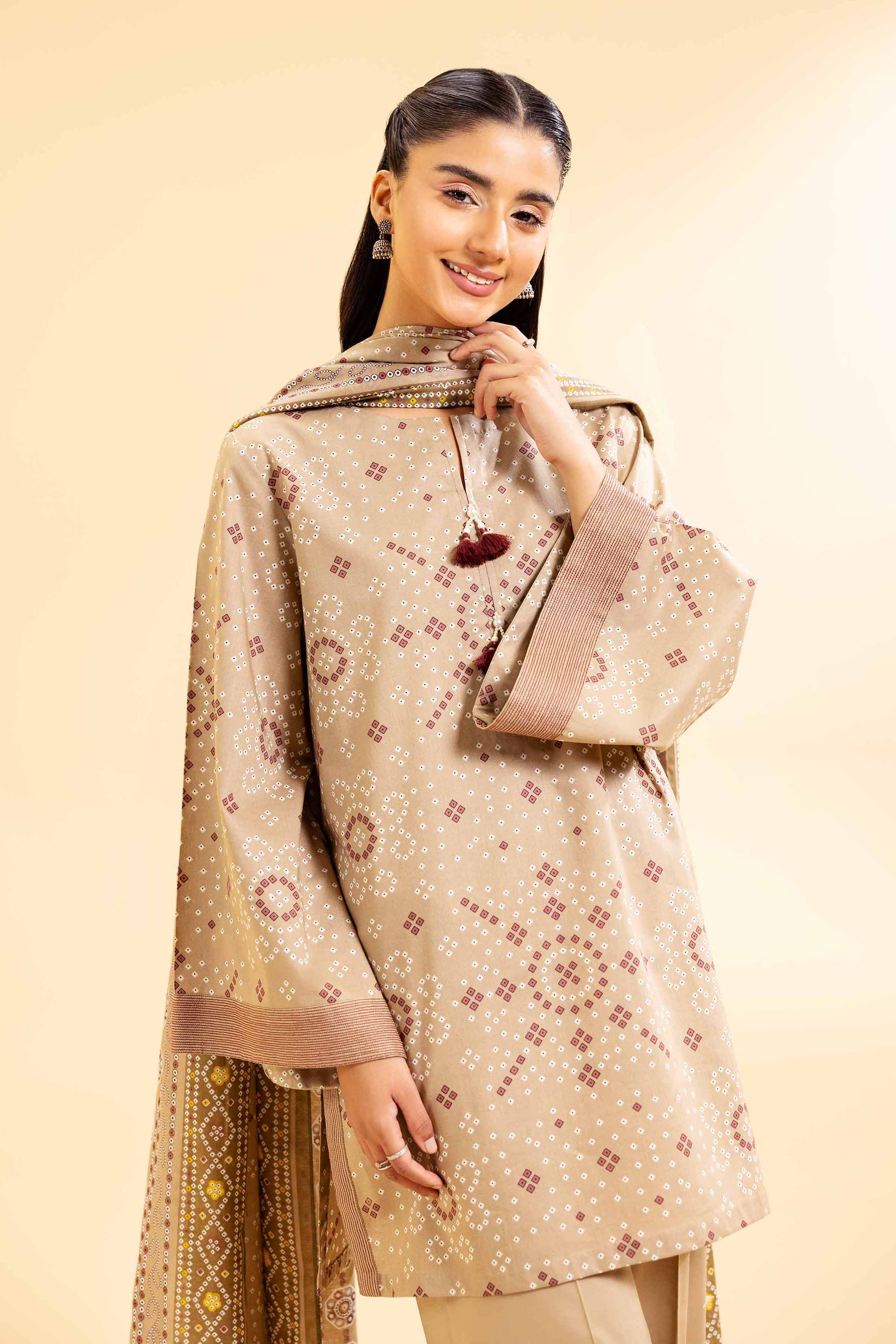 3 Piece - Printed Suit - 42501074 for Women - Unstitched Collection | Nishat | Shop Online
