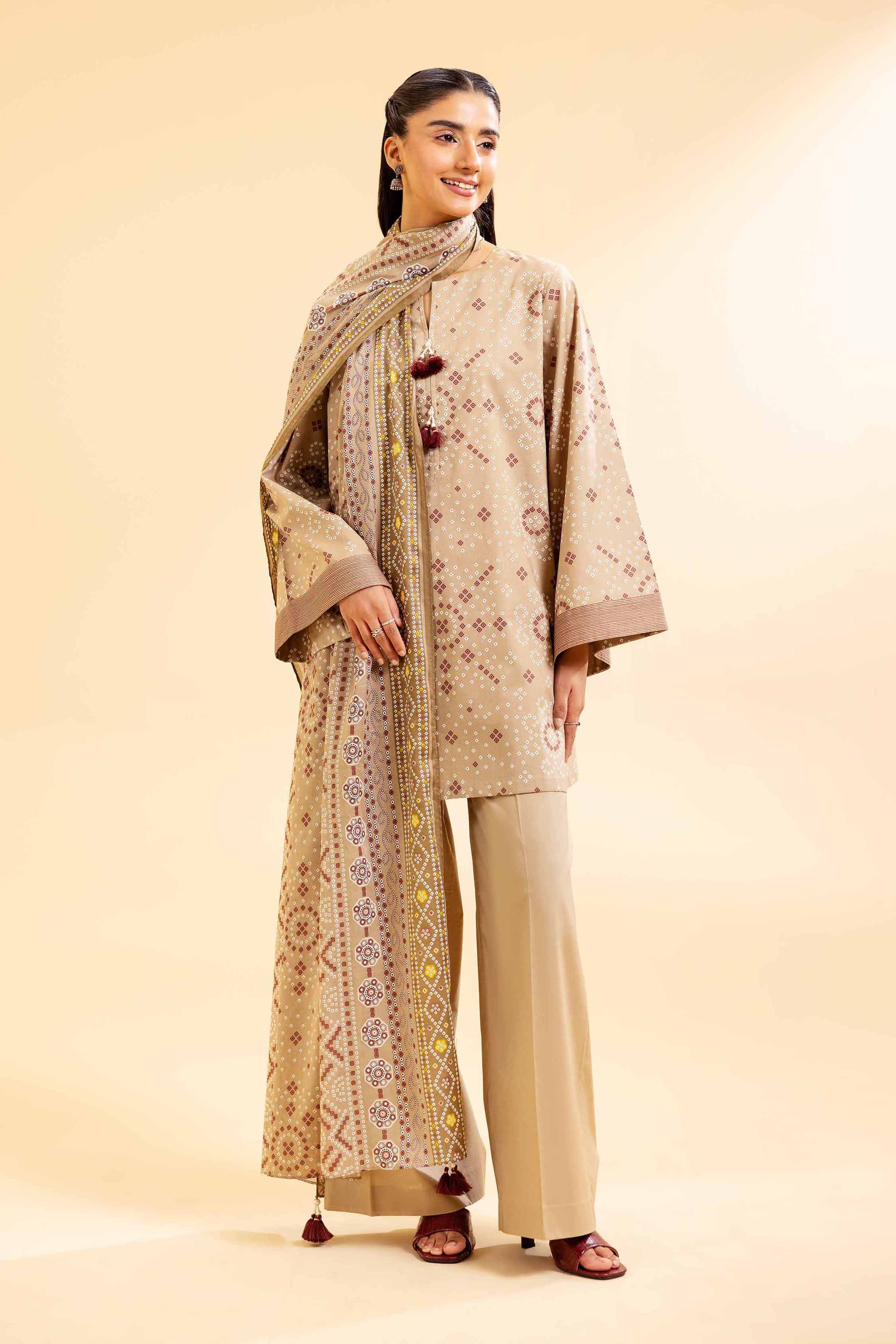 3 Piece - Printed Suit - 42501074 for Women - Unstitched Collection | Nishat | Shop Online