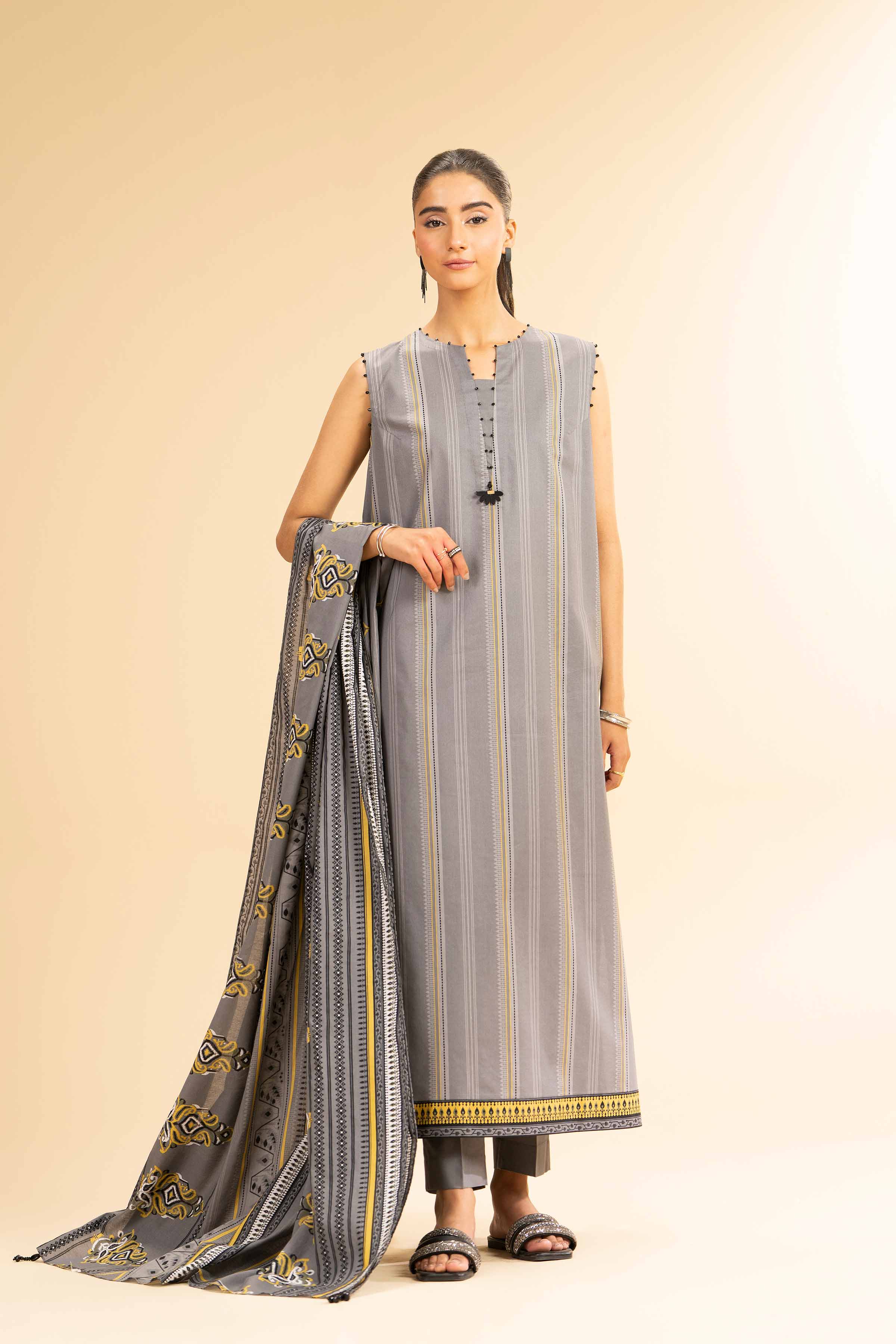 3 Piece - Printed Suit - 42501075 for Women - Unstitched Collection | Nishat | Shop Online