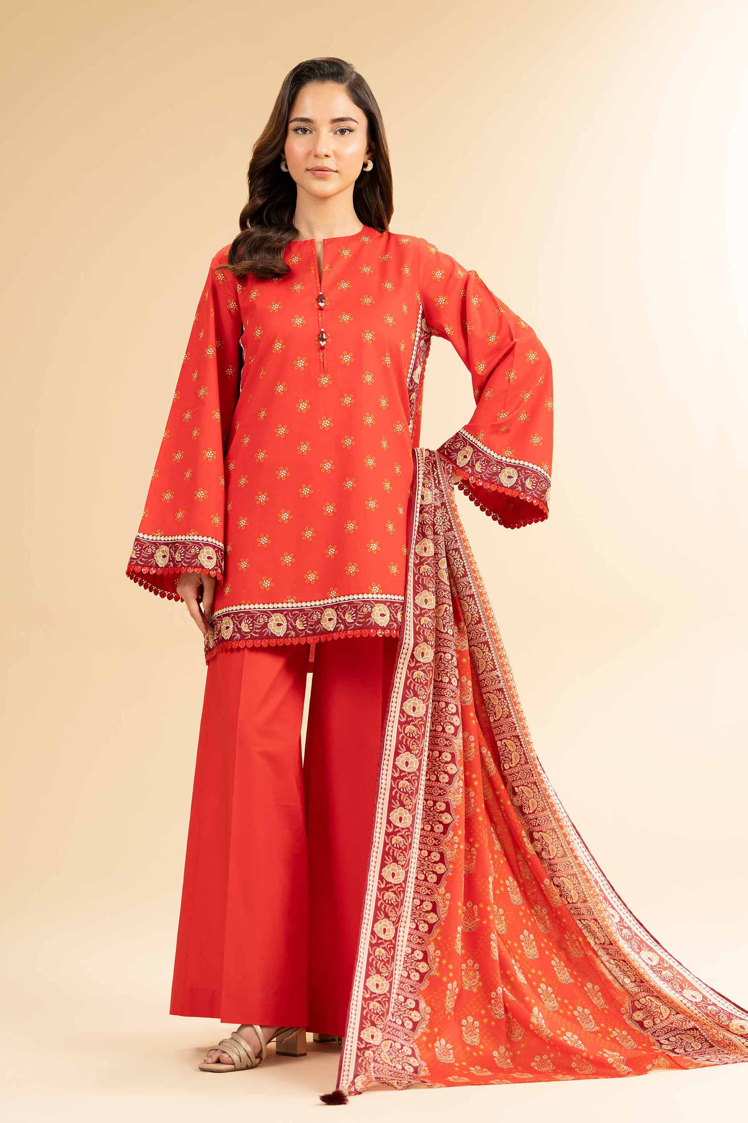 3 Piece - Printed Suit - 42501076 for Women - Unstitched Collection | Nishat | Shop Online
