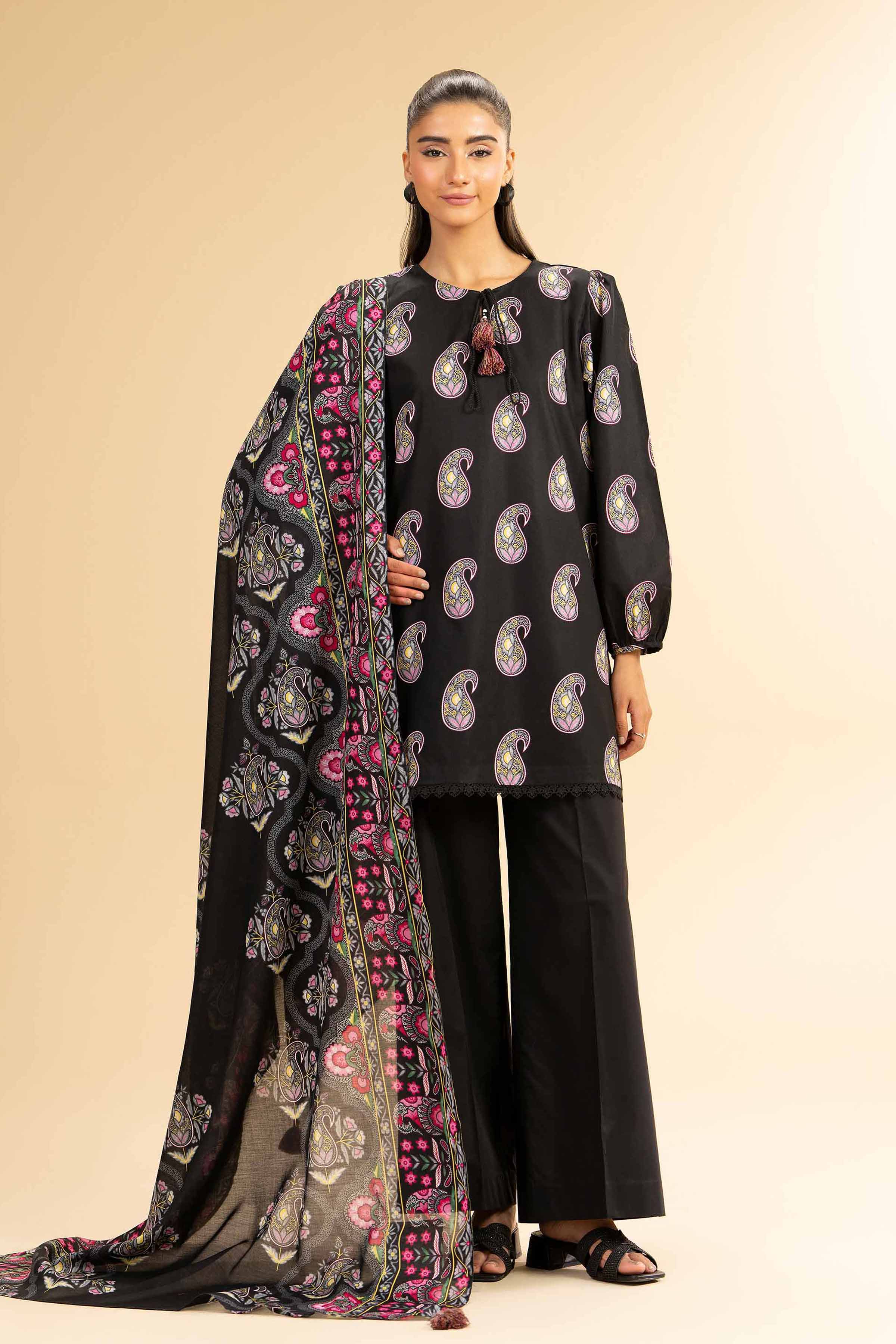 3 Piece - Printed Suit - 42501077 for Women - Unstitched Collection | Nishat | Shop Online