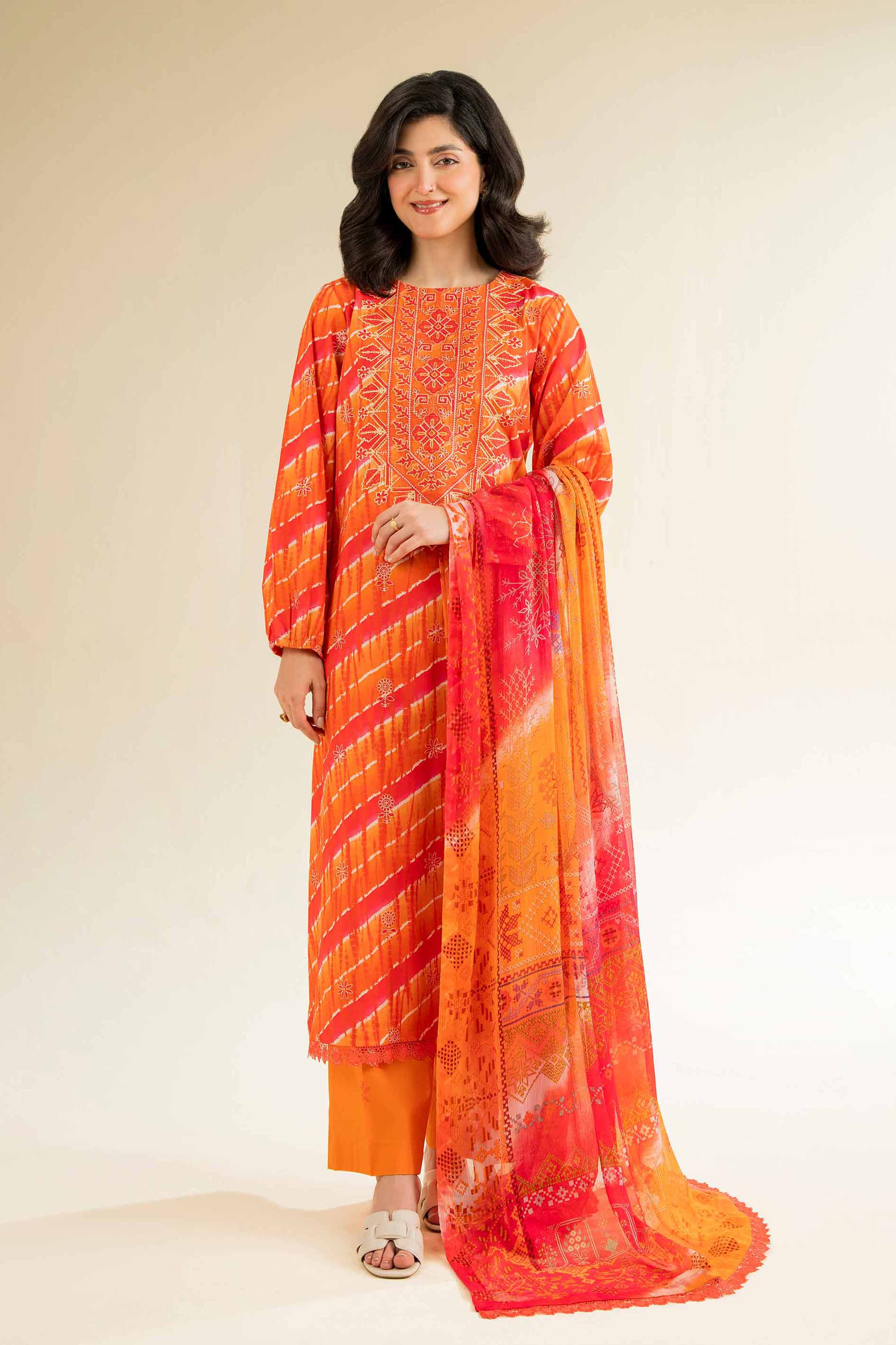 3 Piece - Printed Embroidered Suit - 42501081 for Women - Unstitched Collection | Nishat | Shop Online