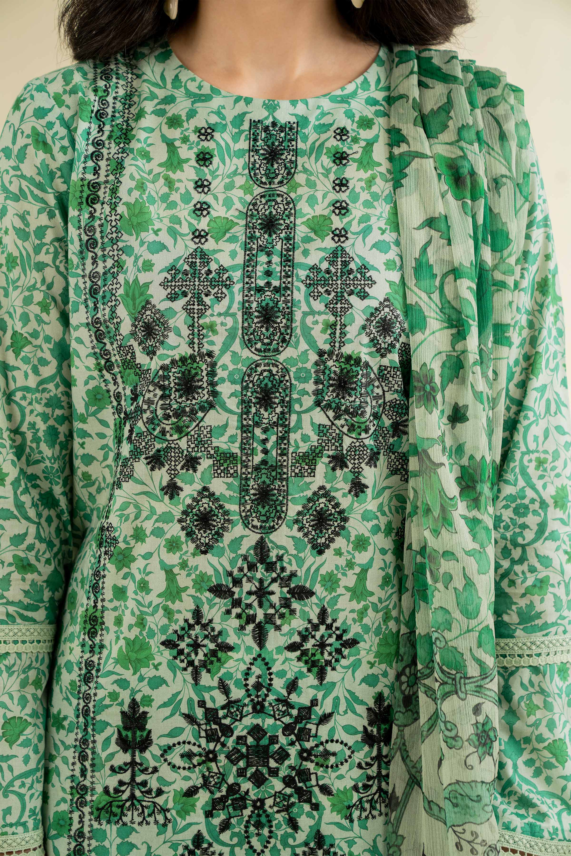 3 Piece - Printed Embroidered Suit - 42501082 for Women - Unstitched Collection | Nishat | Shop Online