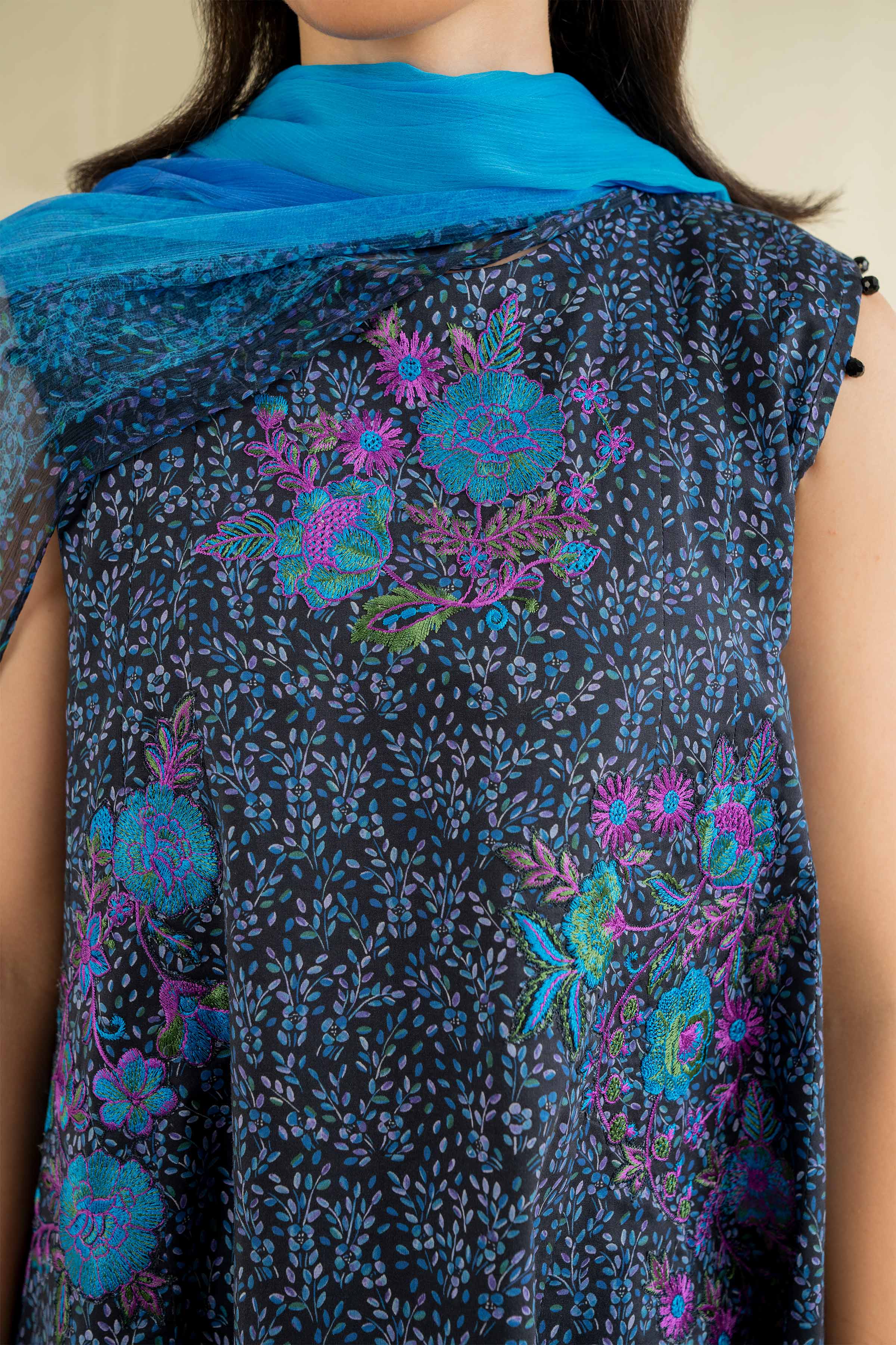 3 Piece - Printed Embroidered Suit - 42501084 for Women - Unstitched Collection | Nishat | Shop Online