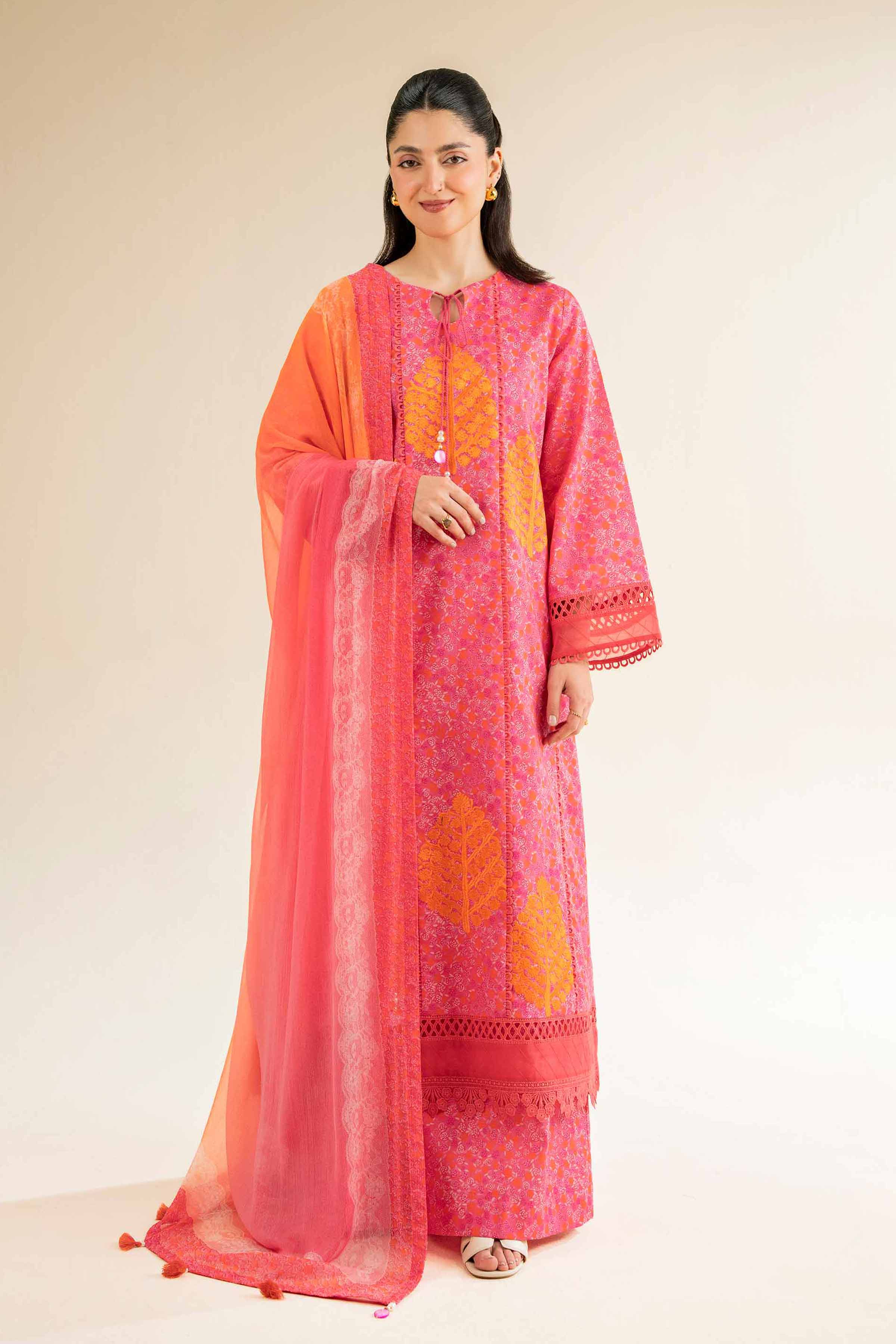 3 Piece - Printed Embroidered Suit - 42501085 for Women - Unstitched Collection | Nishat | Shop Online
