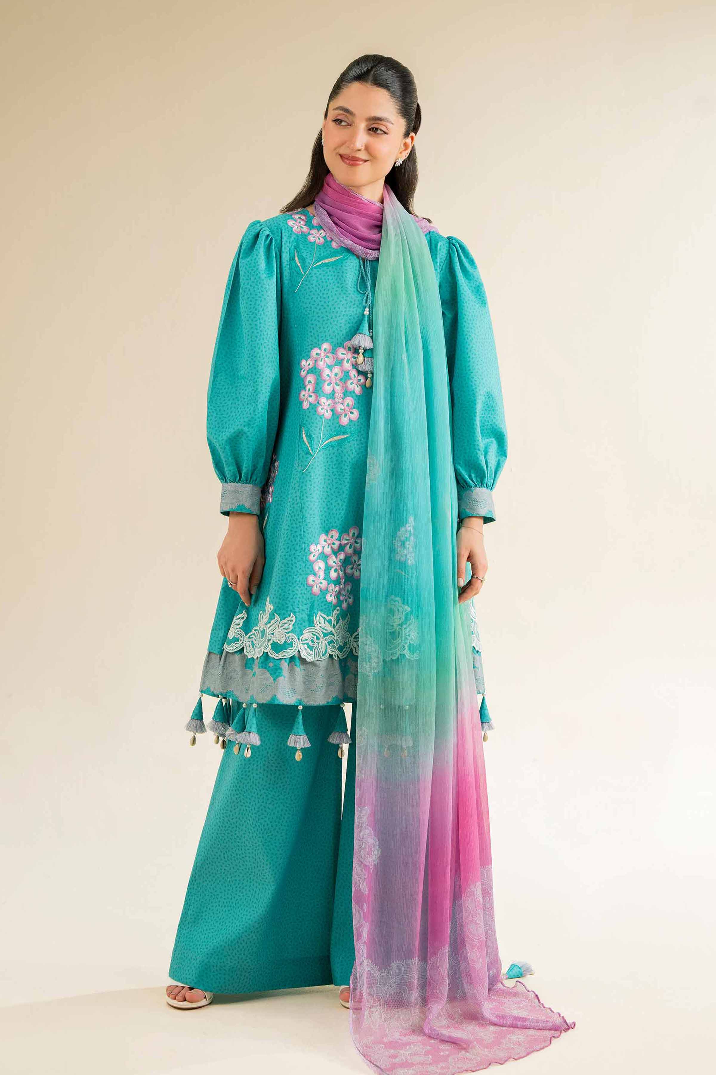 3 Piece - Printed Embroidered Suit - 42501086 for Women - Unstitched Collection | Nishat | Shop Online